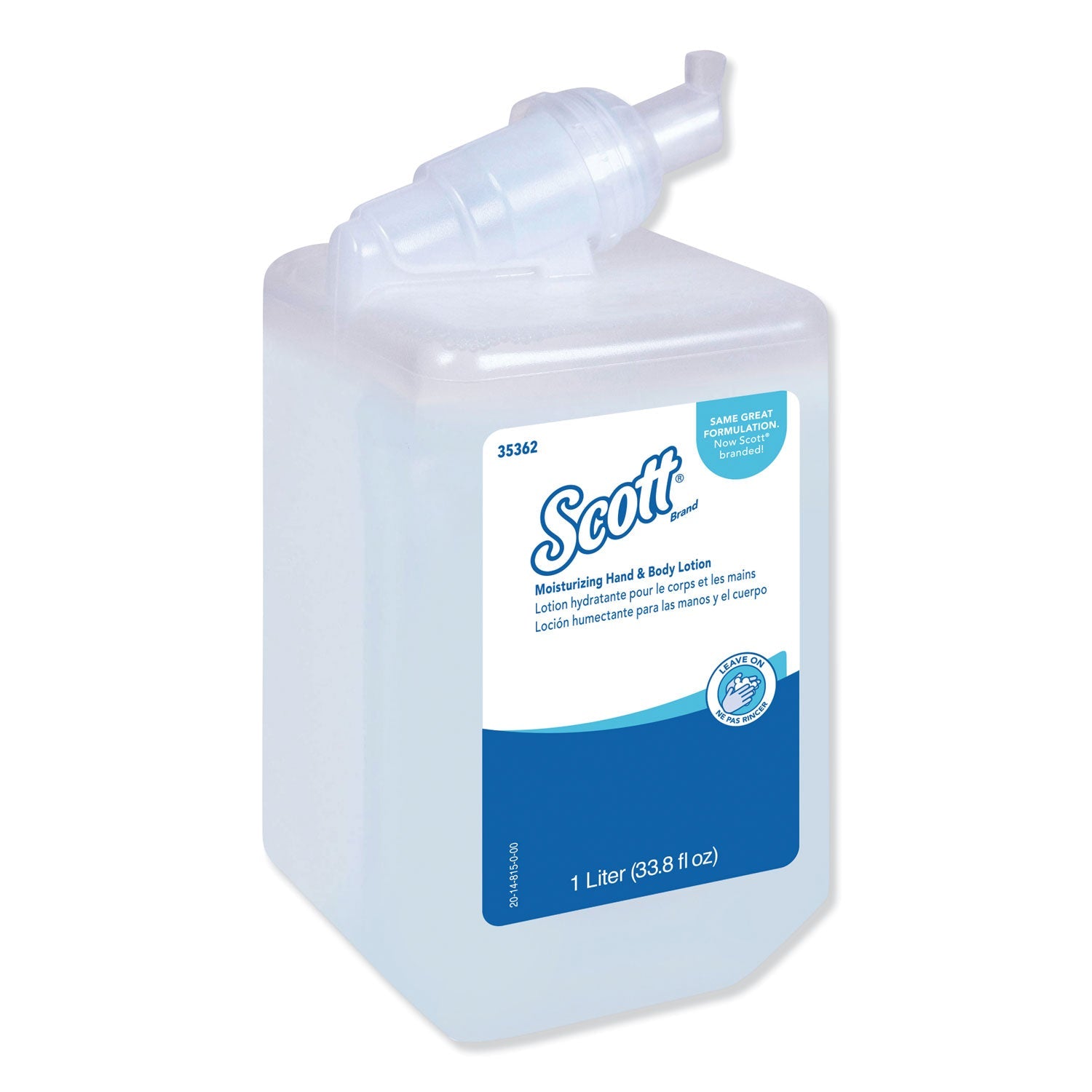 Scott® Moisturizing Hand and Body Lotion, 1 L Bottle, Fresh Scent, 6/Carton