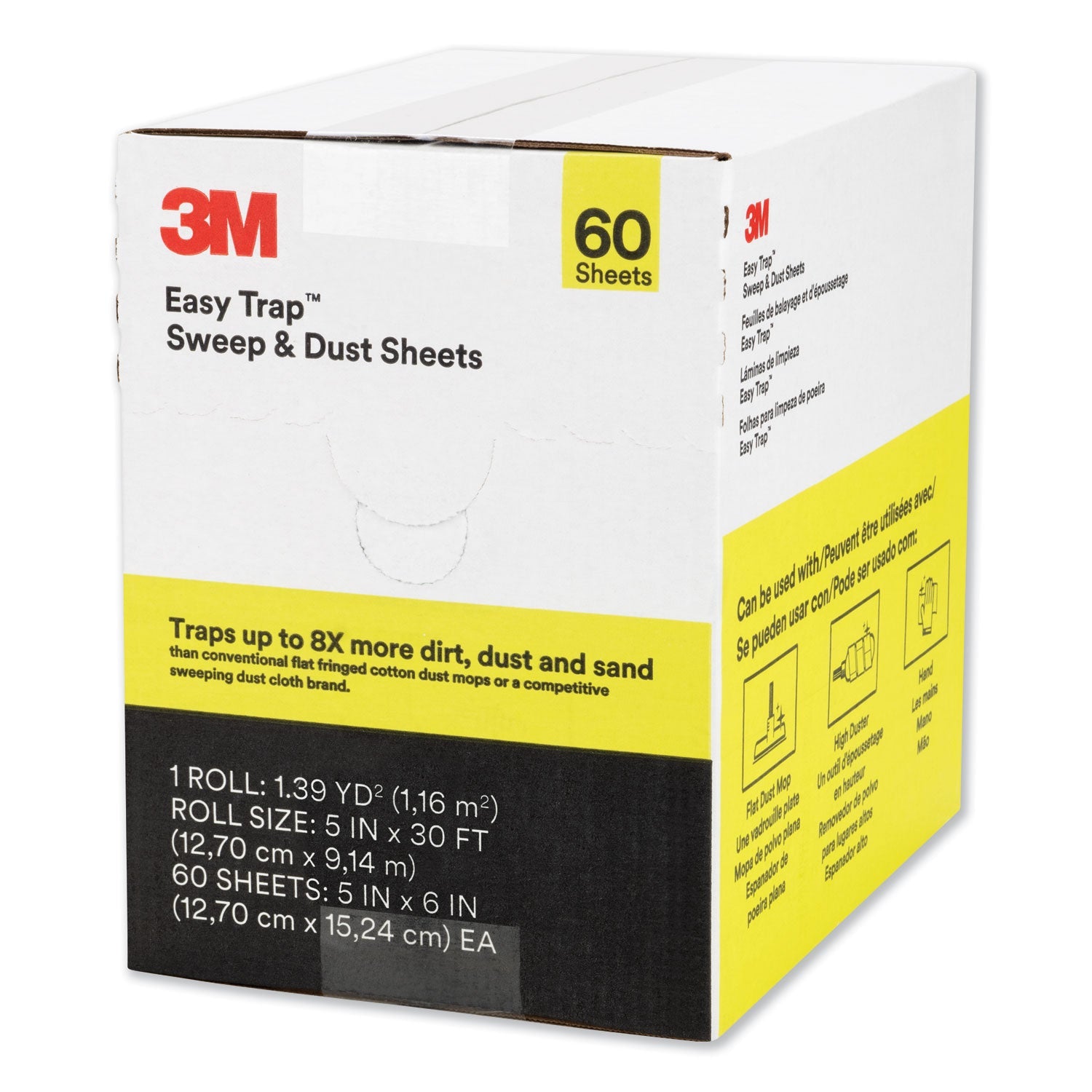 3M™ Easy Trap Duster, 5" X 30 Ft, White, 1 60 Sheet Roll/box