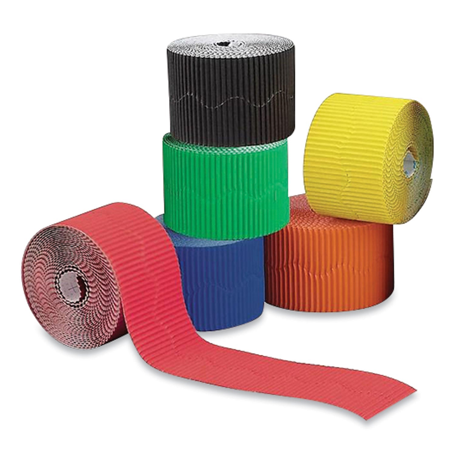 Pacon® Bordette Decorative Border, 2.25" x 50 ft, Assorted Colors, 6/Carton
