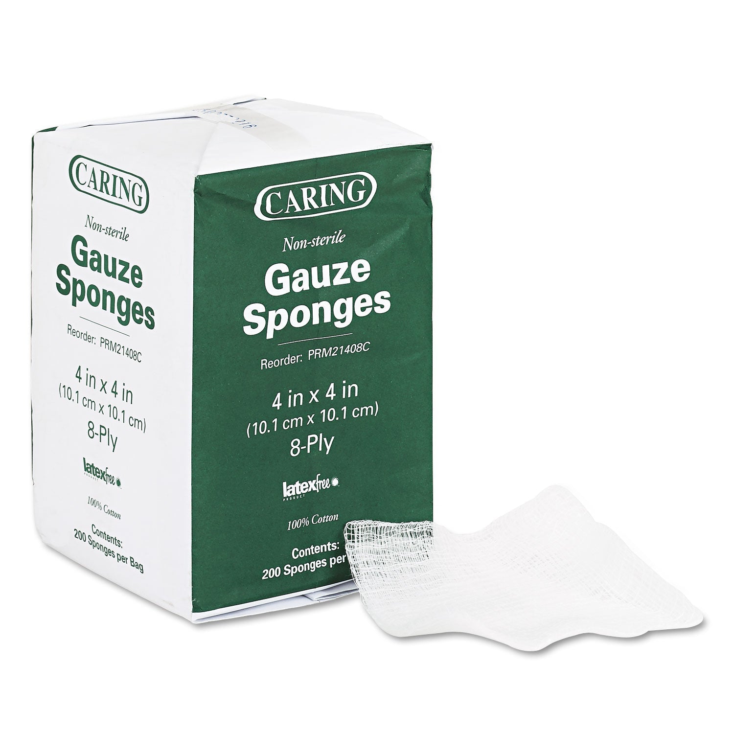 Medline Caring Woven Gauze Sponges | 4x4 200/Pk