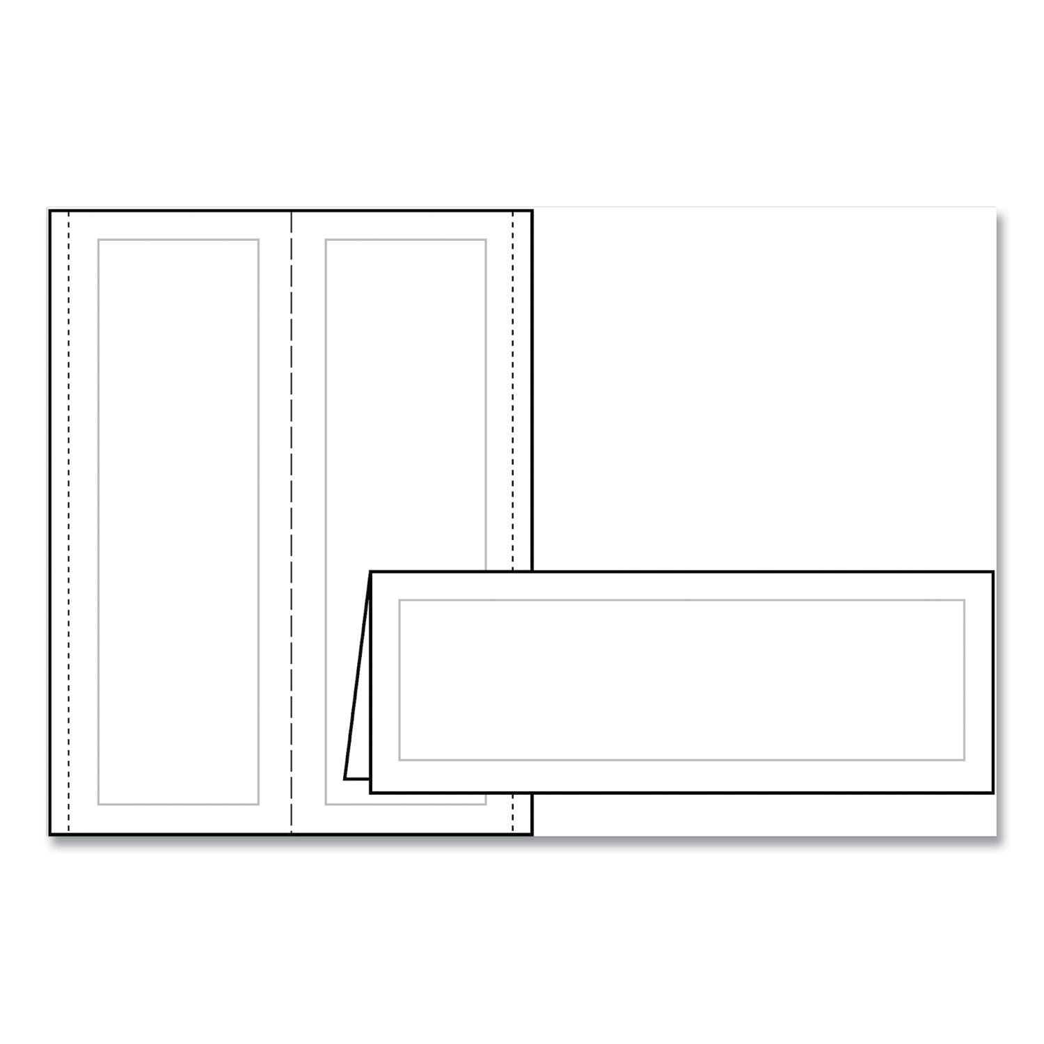 Avery® Large Embossed Tent Card, White, 11, x 3.5, 1 Card/Sheet, 50 Sheets/Box