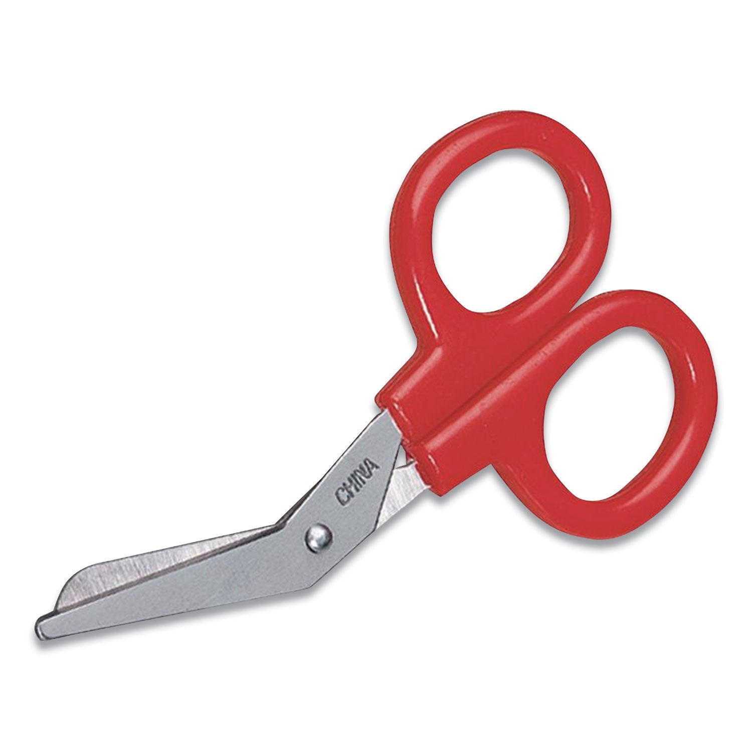 Angled First Aid Kit Scissors | 4" Red Handle