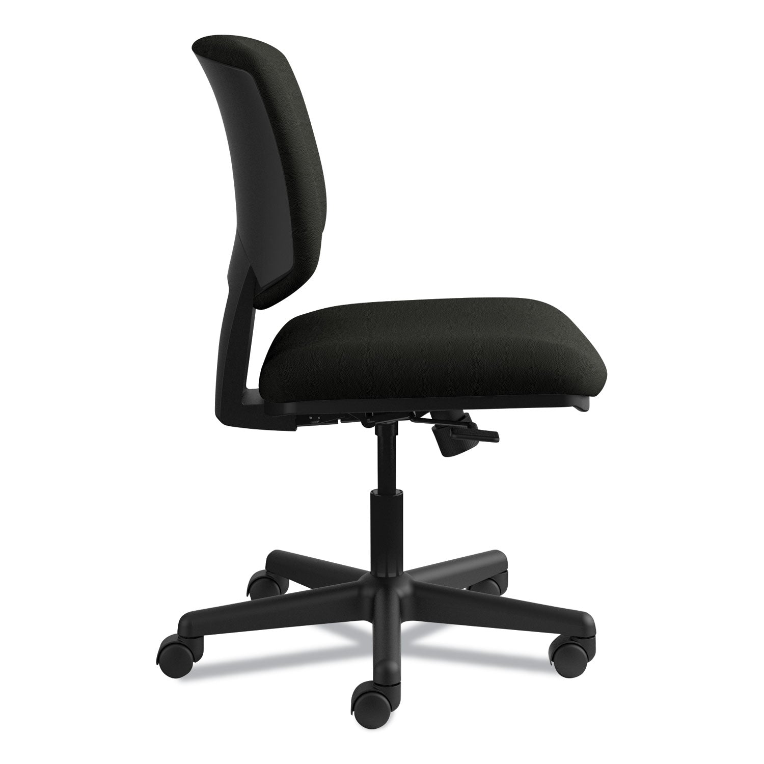 HON® Volt Series Leather Task Chair With Synchro-Tilt, Supports Up To 250 Lb, 18" To 22.25" Seat Height, Black
