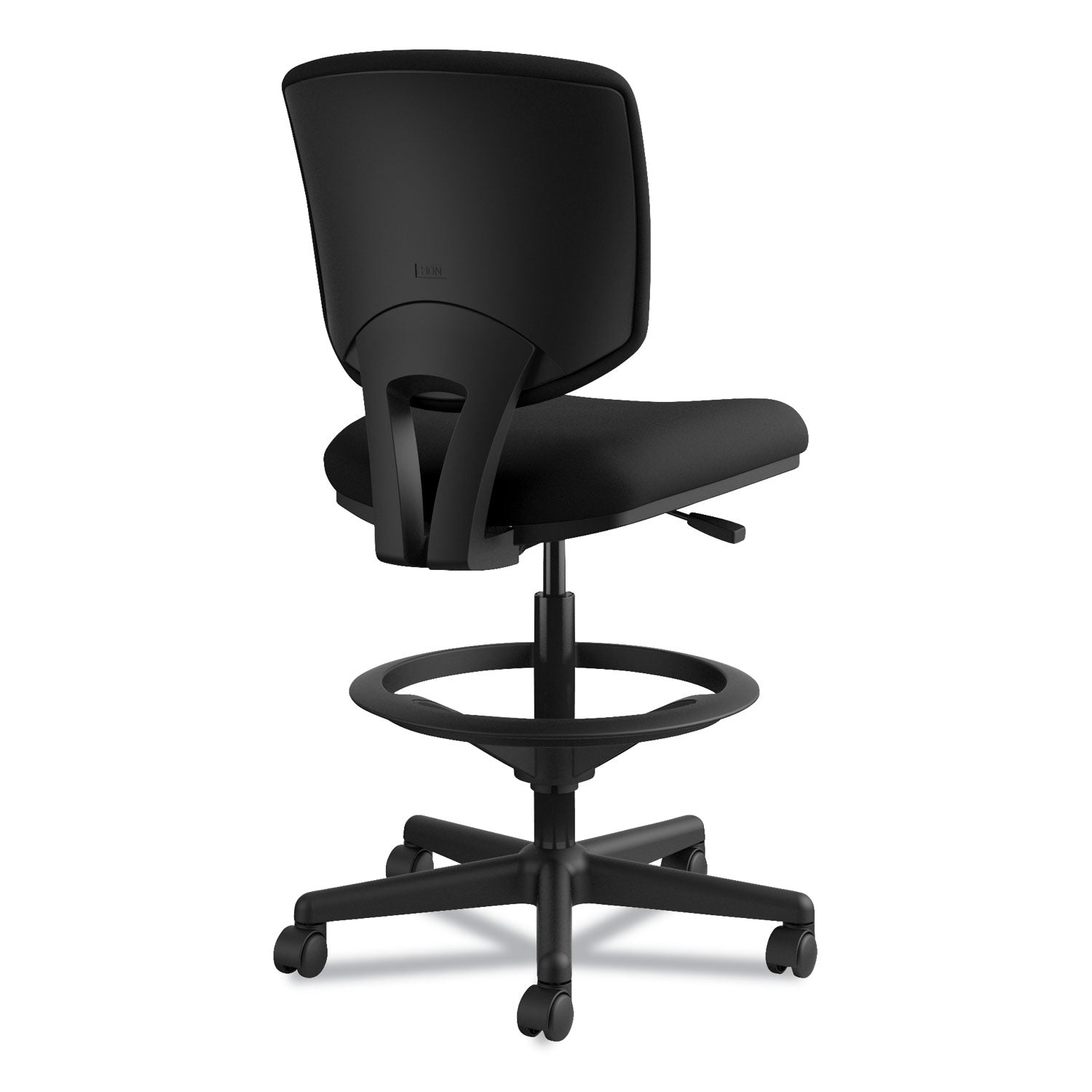 HON® Volt Series Adjustable Task Stool, Supports Up To 275 Lb, 22.88" To 32.38" Seat Height, Black