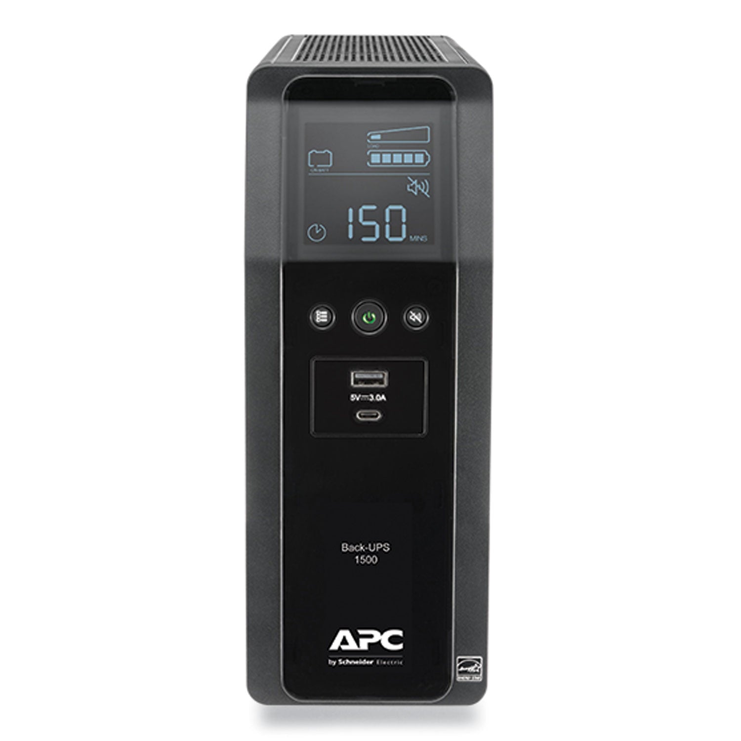 APC® BN1500M2 Back-UPS PRO BN Series Battery Backup System, 10 Outlets, 1,500 VA, 1,080 J