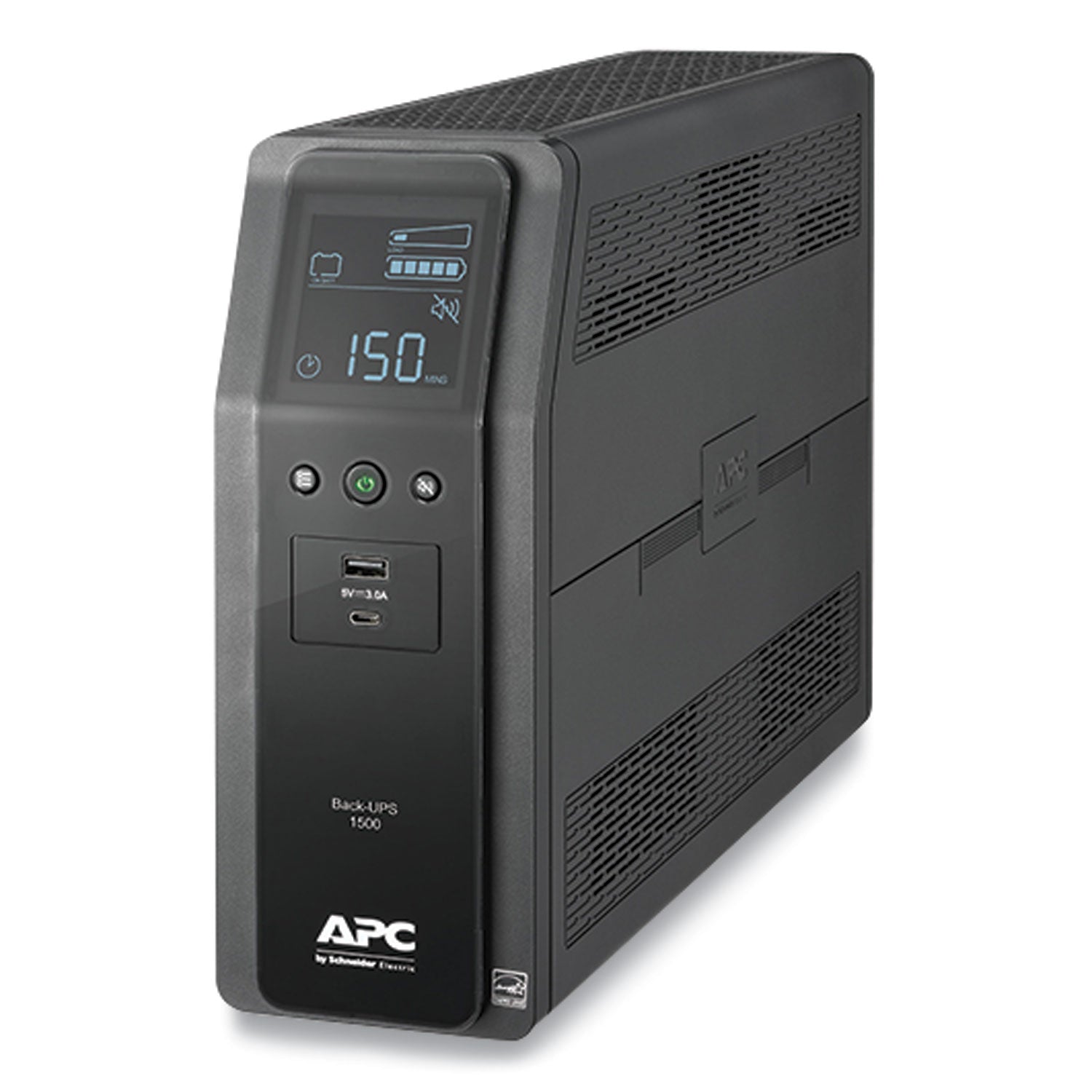 APC® BN1500M2 Back-UPS PRO BN Series Battery Backup System, 10 Outlets, 1,500 VA, 1,080 J
