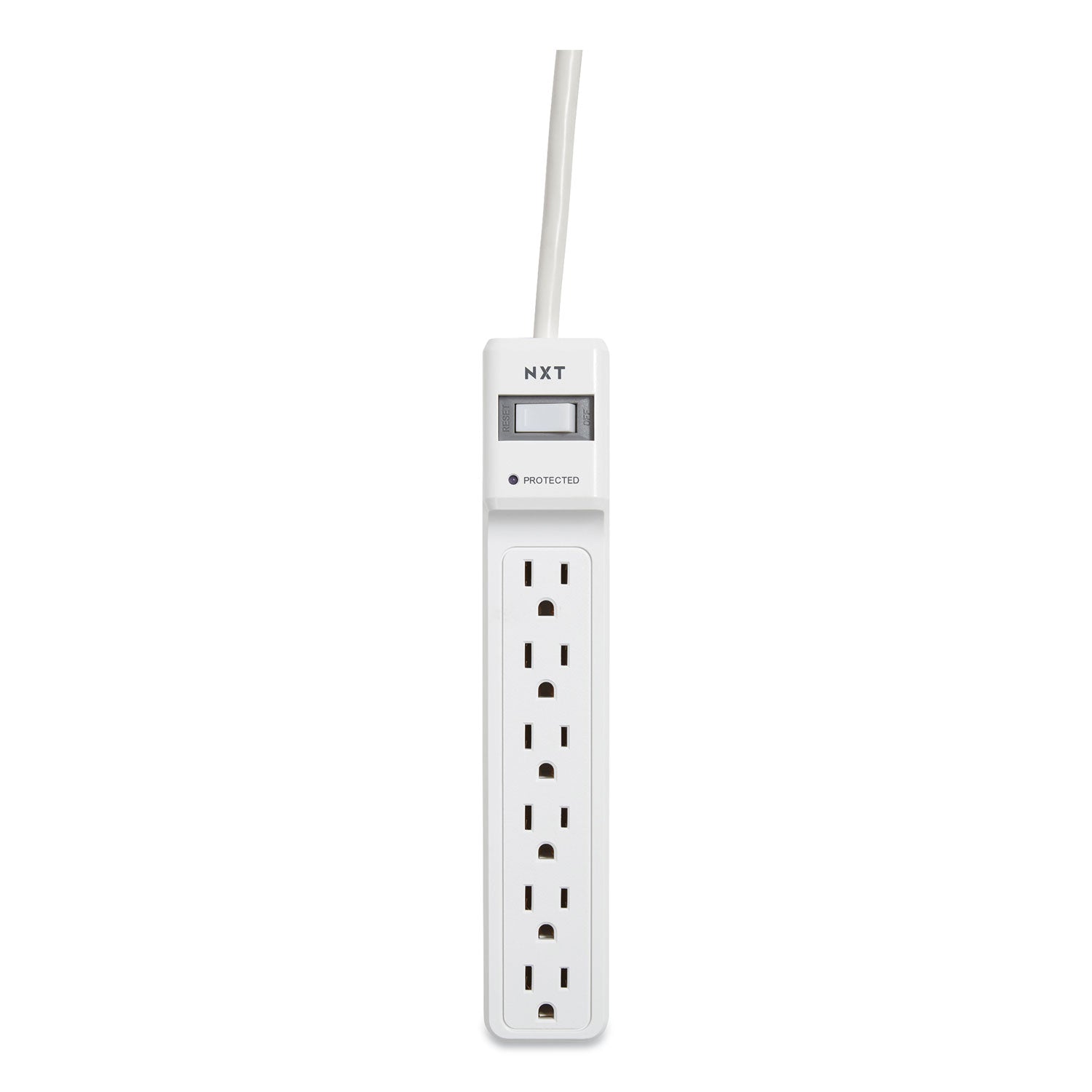 NXT Technologies™ Surge Protector, 6 Ac Outlets, 2.5 Ft Cord, 500 J, White, 2/pack