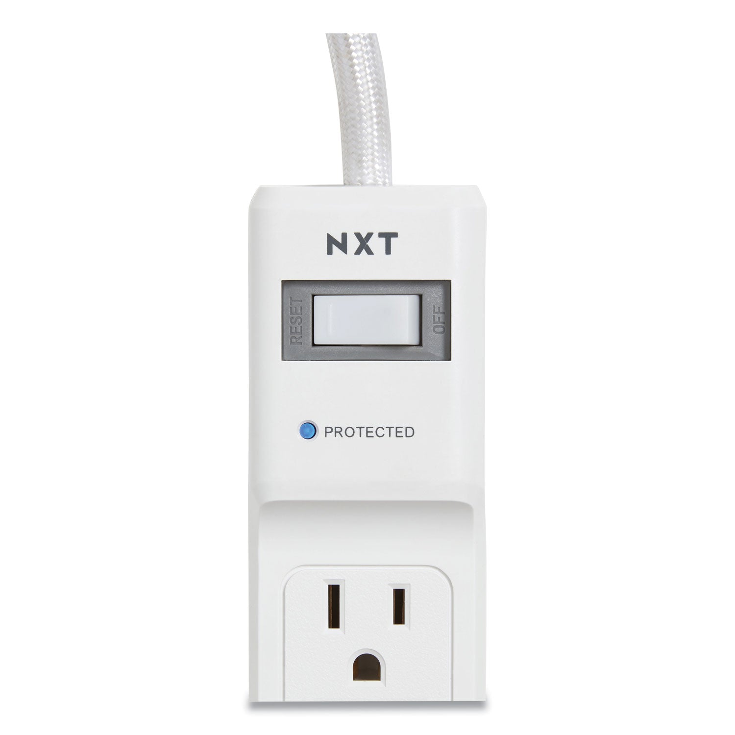 NXT Technologies™ Surge Protector, 4 AC Outlets/2 USB Ports, 3 ft Cord, 600 J, White - Bloom Skins