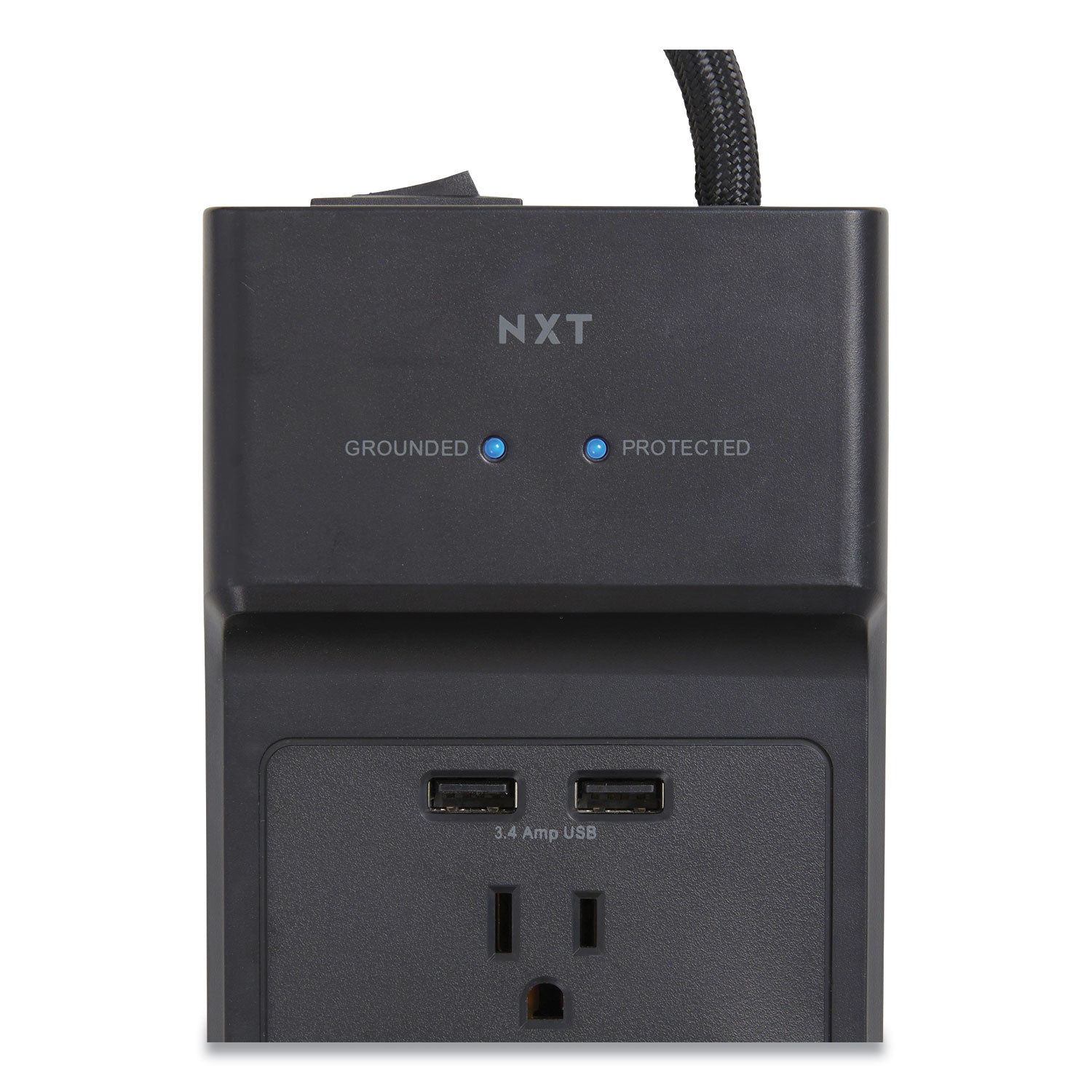 NXT Technologies™ Surge Protector, 12 AC Outlets/2 USB Ports, 8 ft Cord, 3,900 J, Black