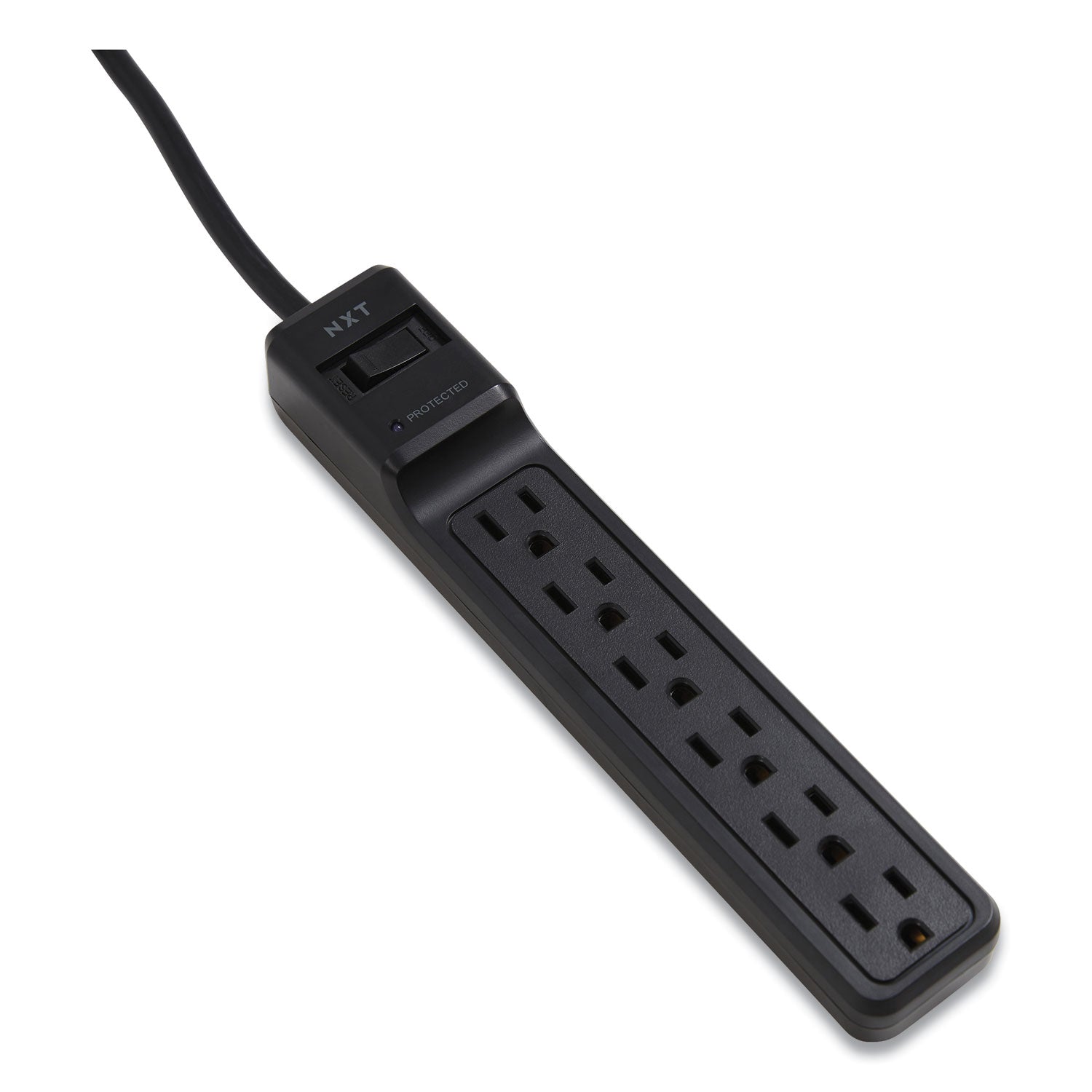 NXT Technologies™ Surge Protector, 6 Ac Outlets, 4 Ft Cord, 600 J, Black