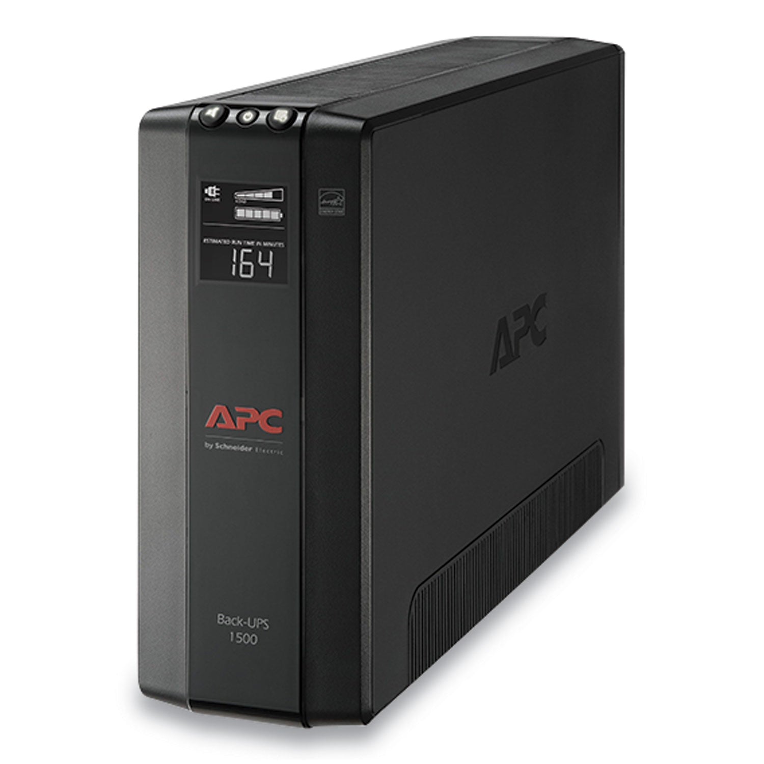 APC® BX1500M Back-UPS PRO BX Series Compact Tower Battery Backup System, 10 Outlets, 1,500 VA, 789 J