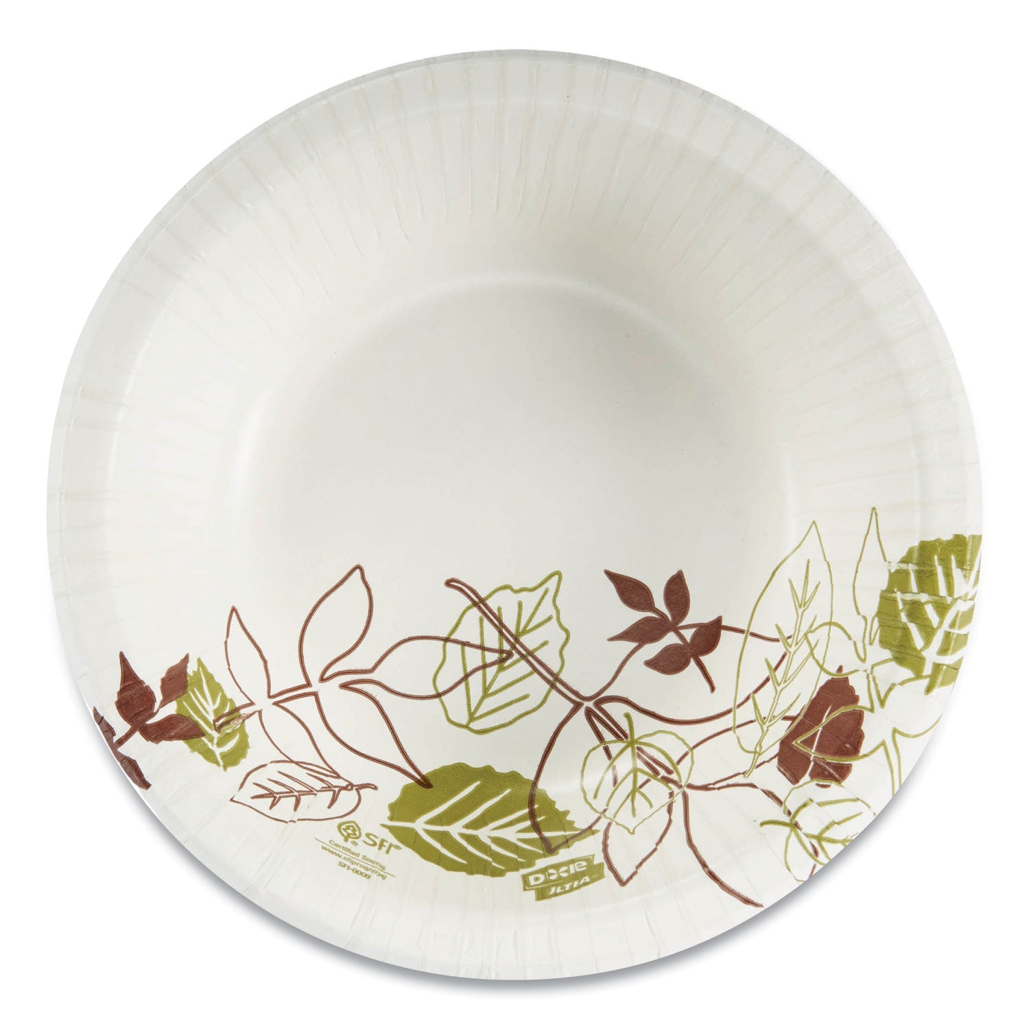 Dixie® Pathways Heavyweight Paper Bowls, 20 Oz, Green/burgundy, 500/carton