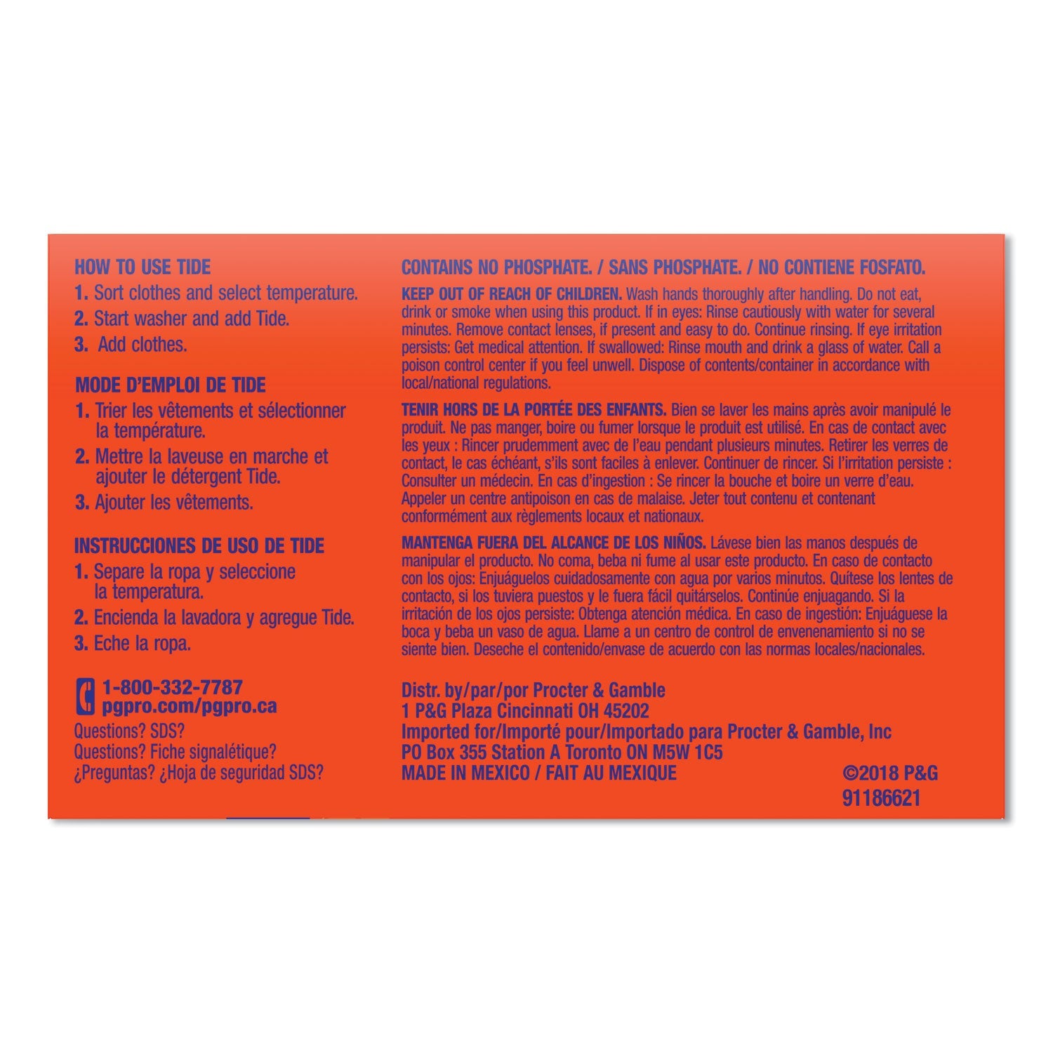 Tide® Vending-Design Powder Laundry Detergent, 1.5 Oz, 156/carton