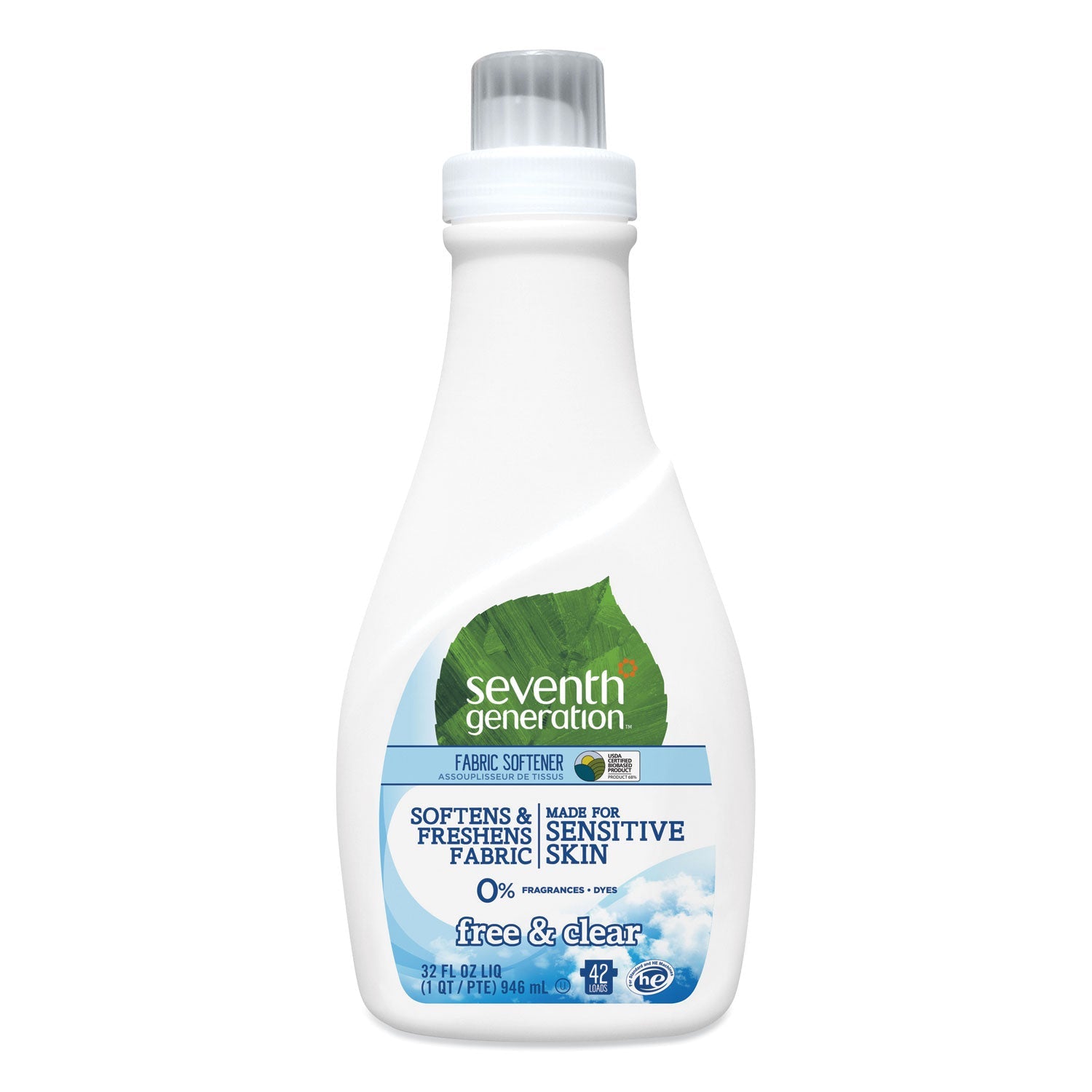 Natural Liquid Fabric Softener | Unscented, 32oz