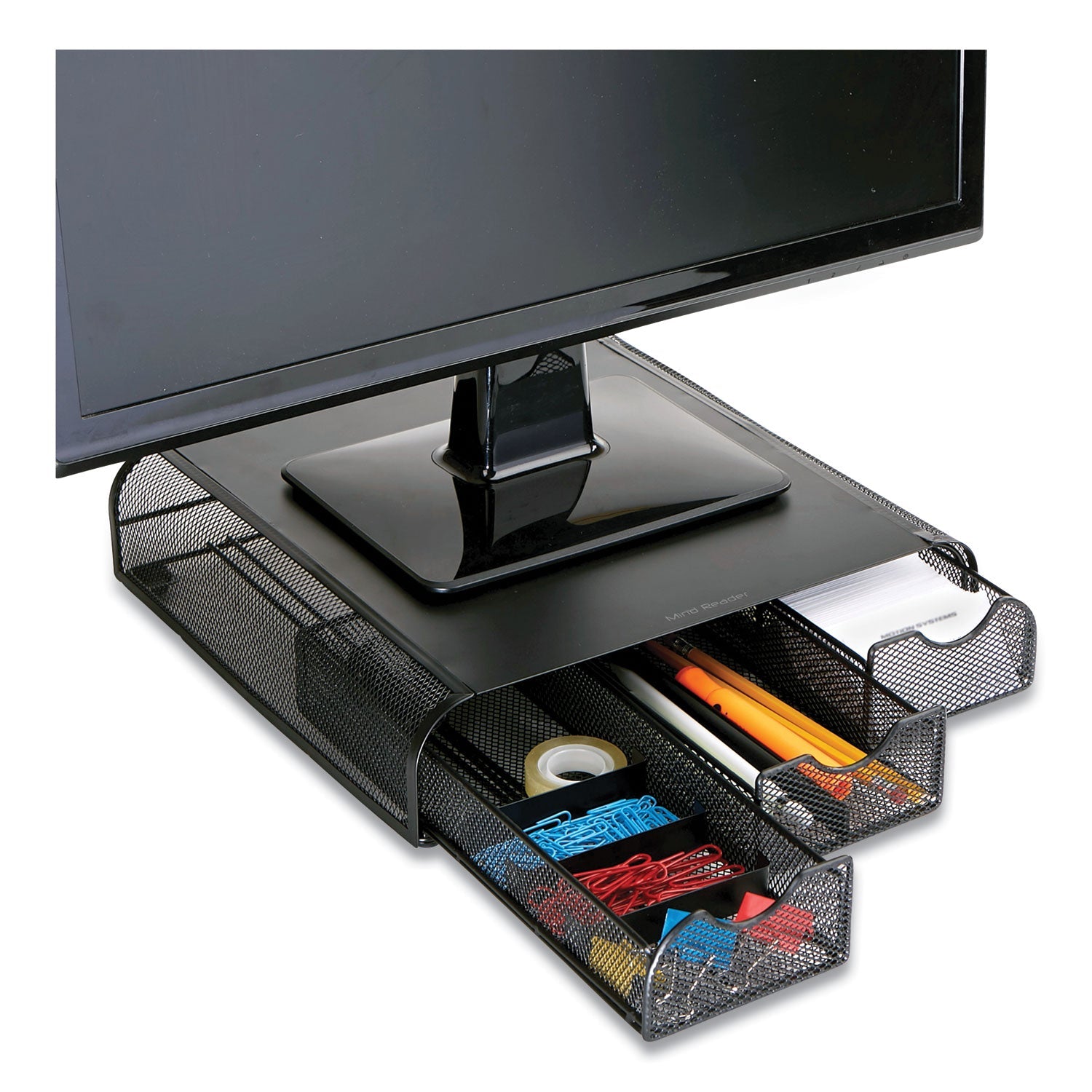 Perch Monitor Stand and Desk Organizer | Black