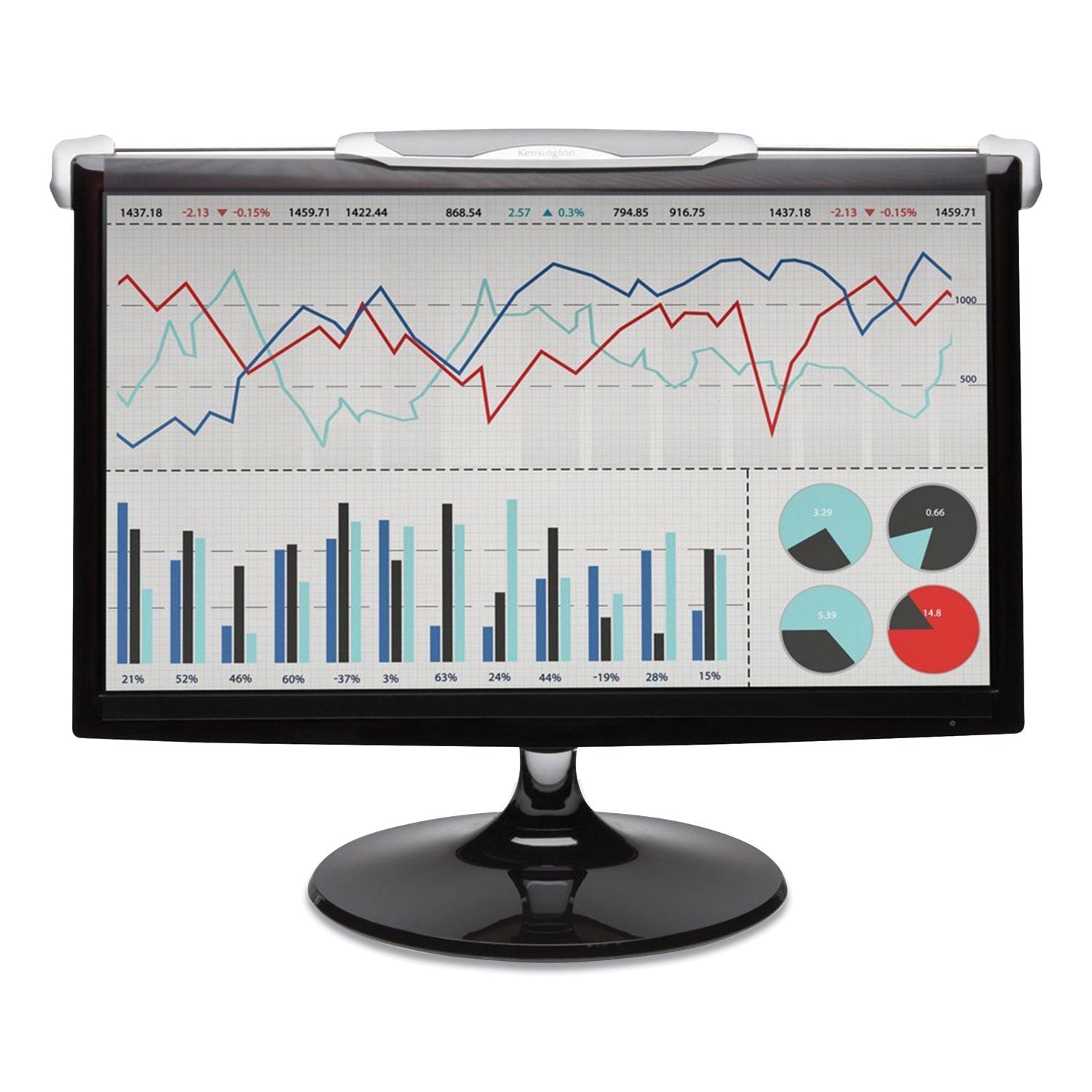 Kensington® Snap 2 Flat Panel Privacy Filter for 17" Widescreen Flat Panel Monitor, 16:10 Aspect Ratio