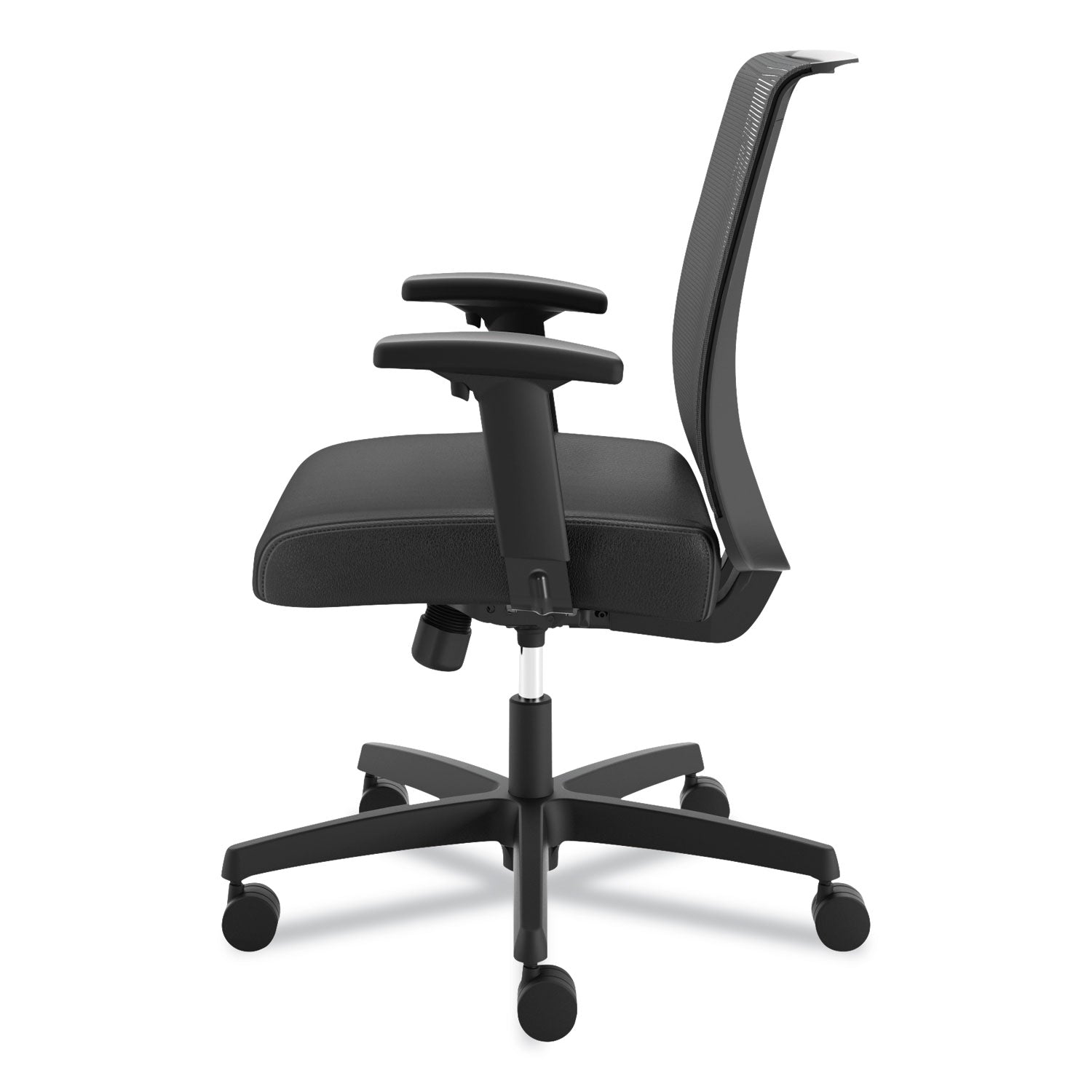 HON® Convergence Mid-Back Task Chair, Swivel-Tilt, Supports Up To 275 Lb, 15.75" To 20.13" Seat Height, Black