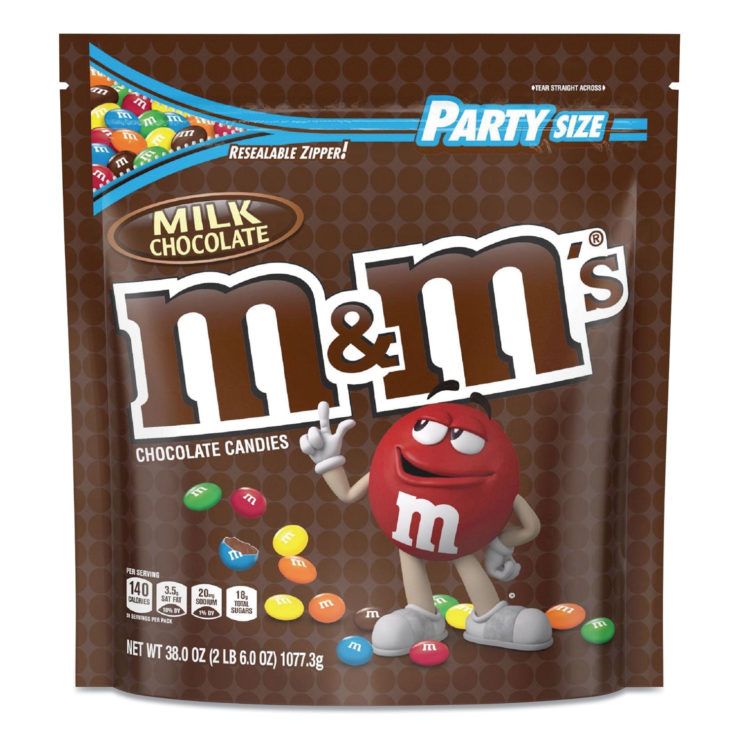 M & M's® Milk Chocolate Candies, Milk Chocolate, 38 Oz Bag