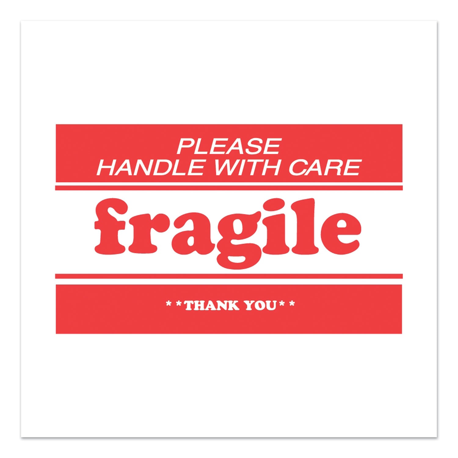 Pre-Printed Message Labels | Fragile