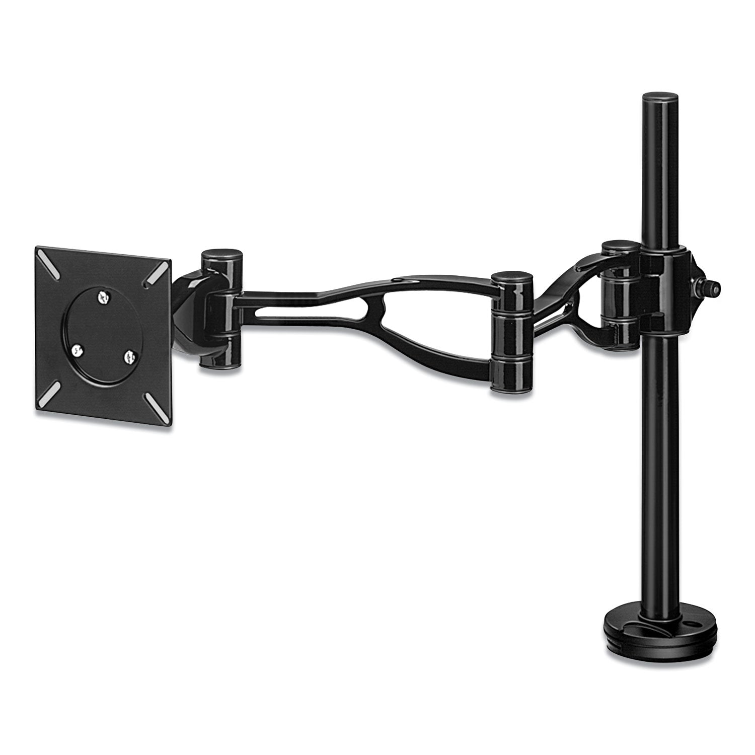 Fellowes® Professional Series Depth Adjustable Monitor Arm, 360 Degree Rotation, 37 Degree Tilt, 360 Degree Pan, Black, Supports 24 Lb - Bloom Skins
