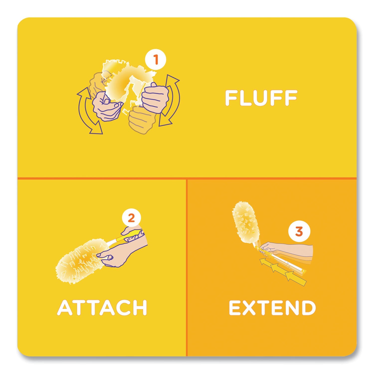 Swiffer® Heavy Duty Dusters Starter Kit, Handle Extends To 3 Ft, 1 Handle With 12 Duster Refills