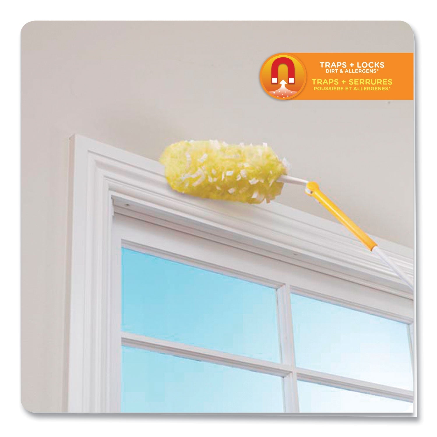 Swiffer® Heavy Duty Dusters Starter Kit, Handle Extends To 3 Ft, 1 Handle With 12 Duster Refills