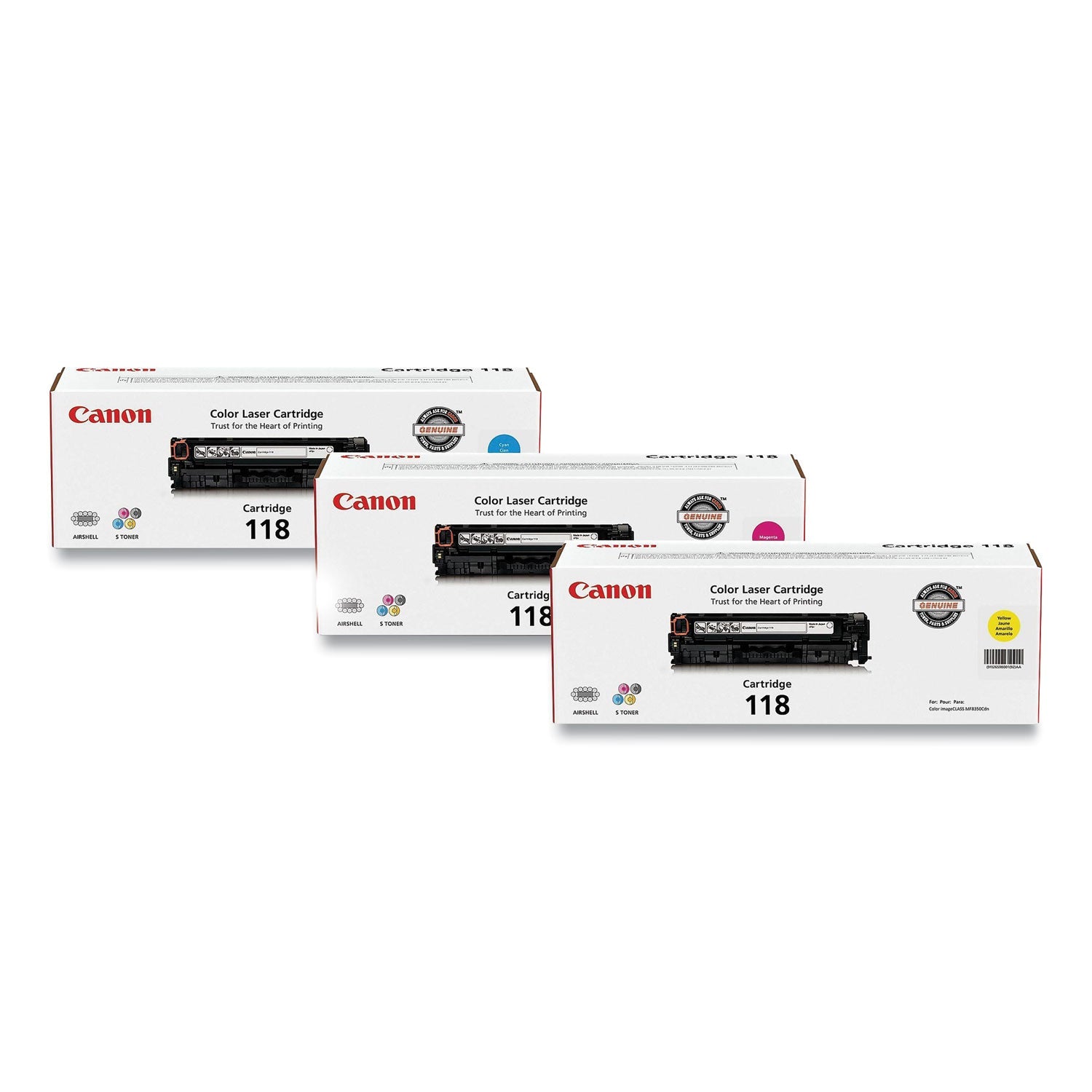 Canon® 1385482 (118) Toner, 2,900 Page-Yield, Cyan/magenta/yellow - Bloom Skins