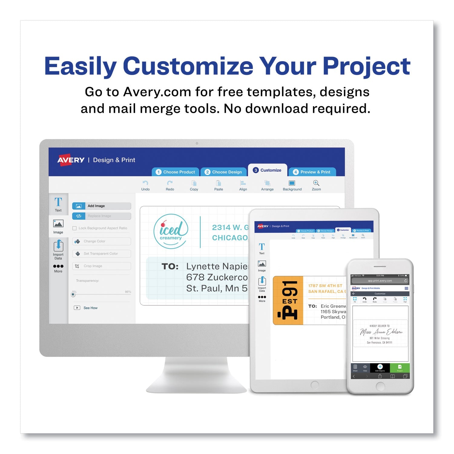Avery® Easy Peel White Address Labels W/ Sure Feed Technology, Laser Printers, 0.66 X 1.75, White, 60/sheet, 100 Sheets/pack