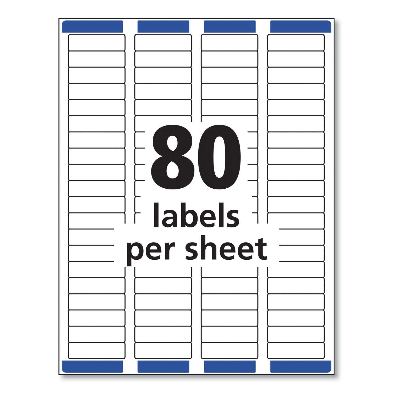 Avery® Easy Peel White Address Labels W/ Sure Feed Technology, Inkjet Printers, 0.5 X 1.75, White, 80/sheet, 25 Sheets/pack