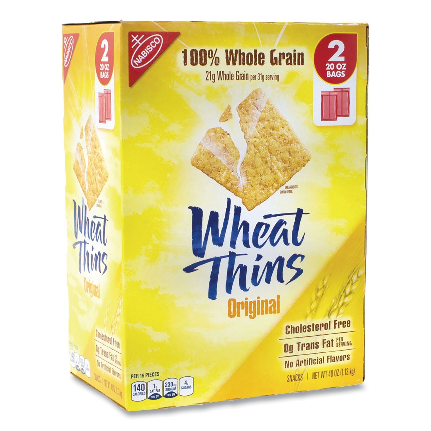 Nabisco® Wheat Thins Crackers, Original, 20 oz Bag, 2 Bags/Pack