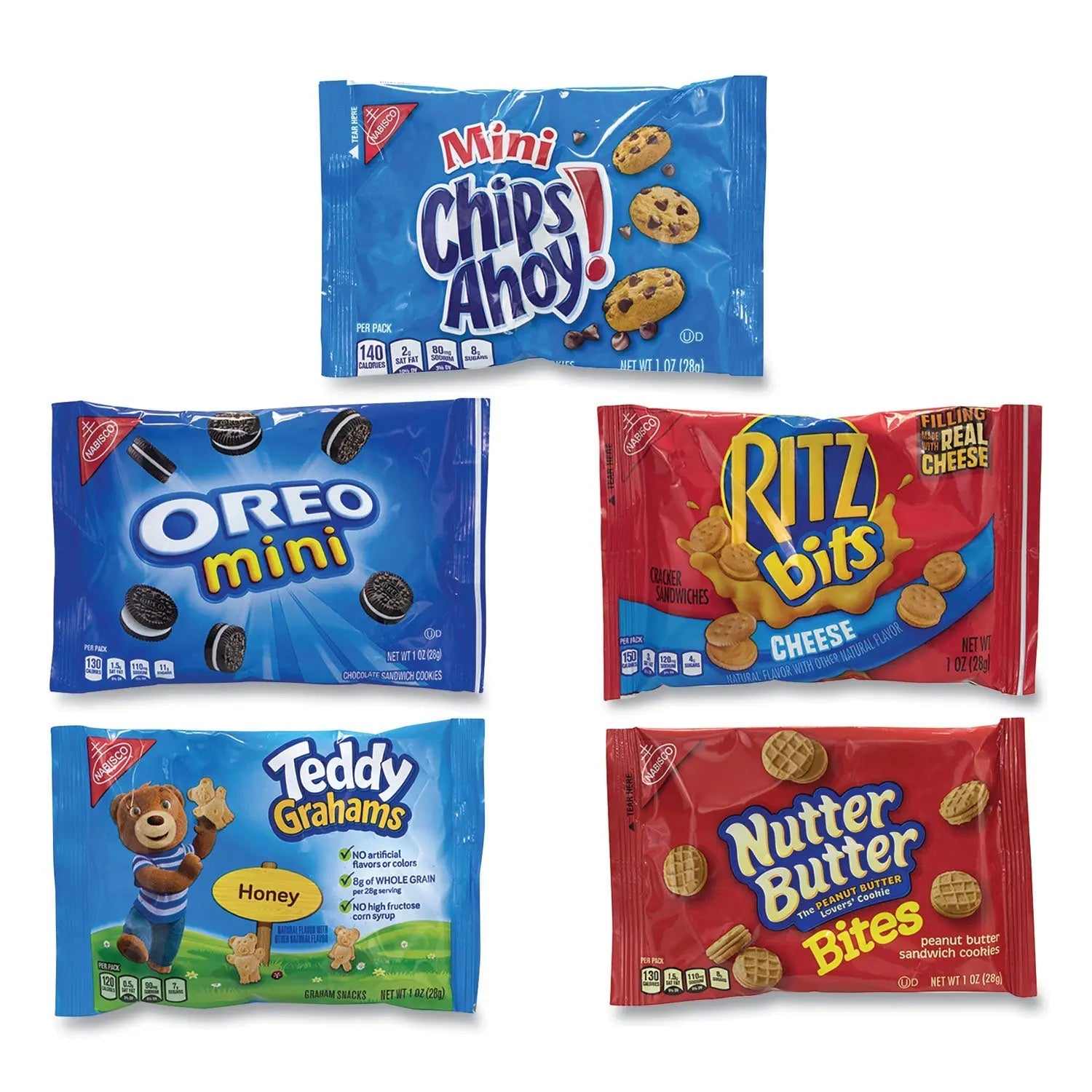 Nabisco® Cookie and Cracker Classic Mix, Assorted Flavors, 1 oz Pack, 40 Packs/Box