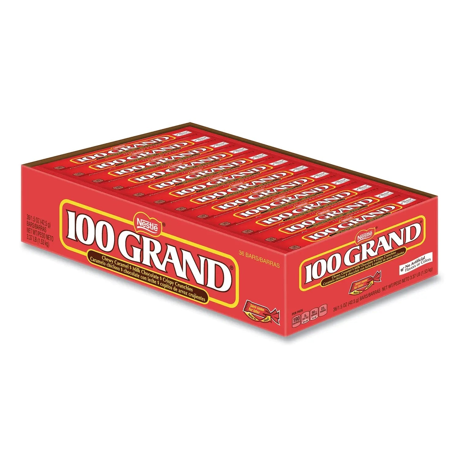 100 GRAND® Chocolate Candy Bars, Full Size, 1.5 oz, 36/Carton - Bloom Skins