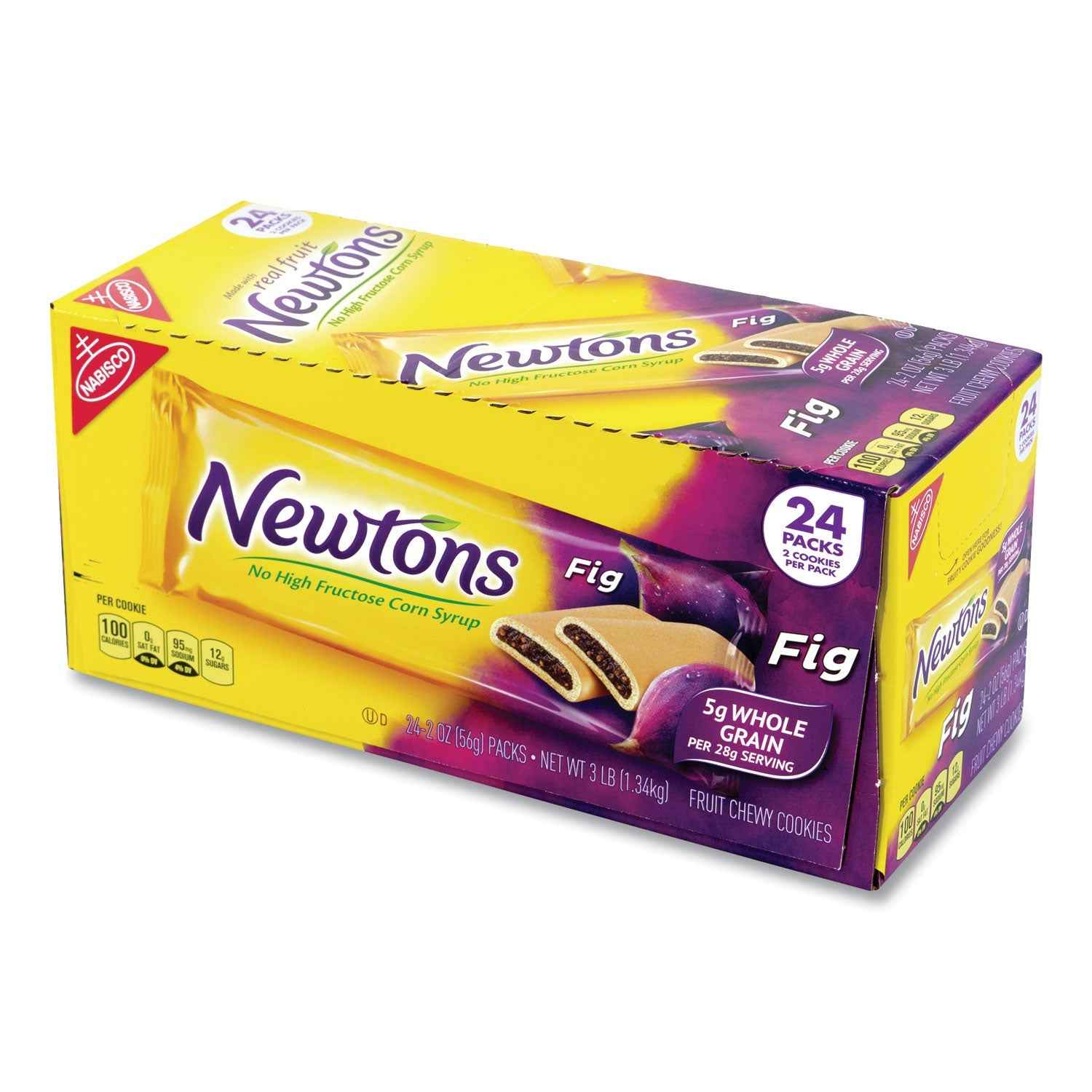 Nabisco® Fig Newtons, 2 oz Pack, 2 Cookies/Pack, 24 Packs/Box