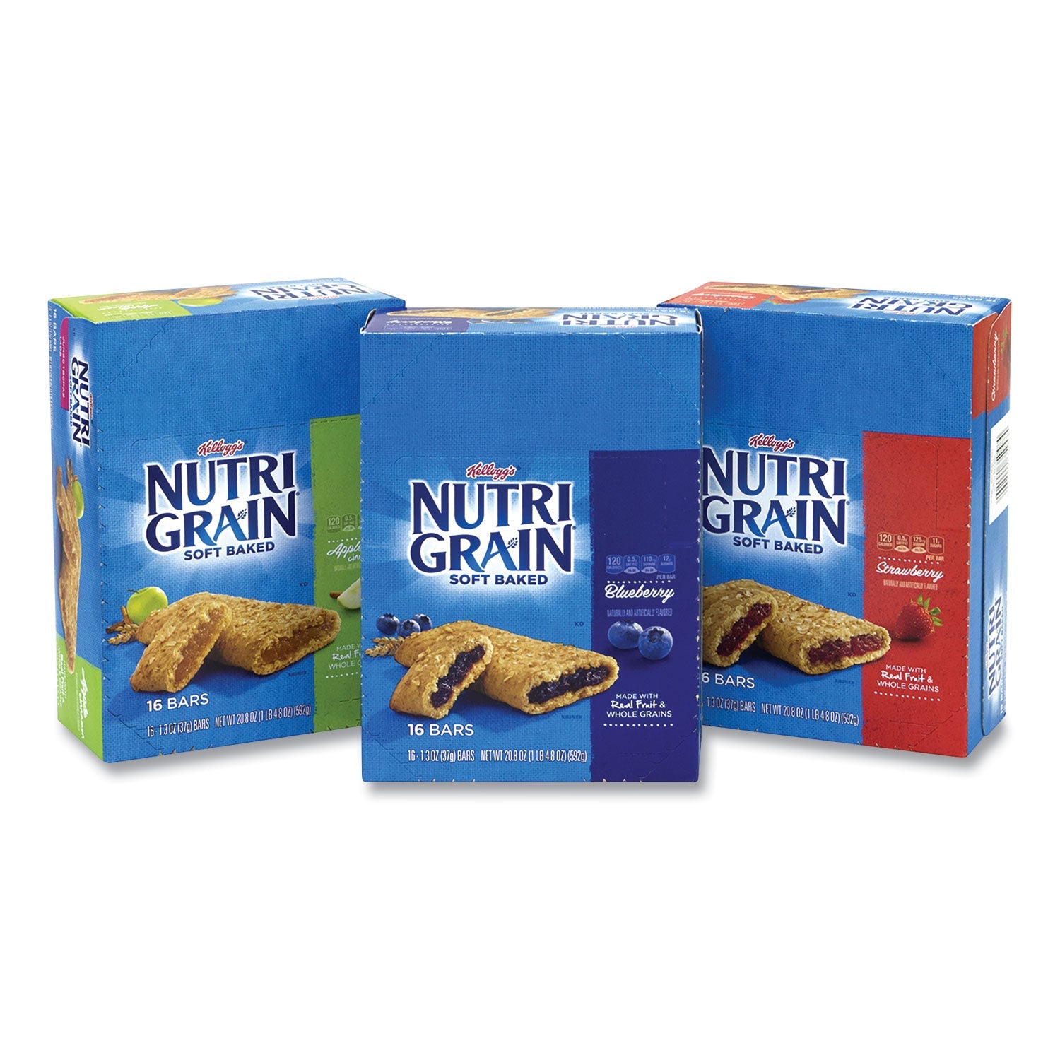 Kellogg's® Nutri-Grain Soft Baked Breakfast Bars, Assorted, 1.3 oz Bar, 48/Carton