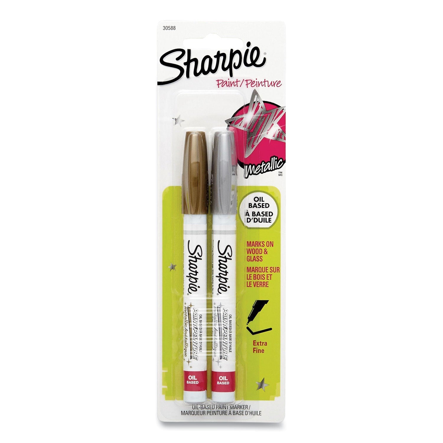 Permanent Paint Marker | Fine Metallic 2-Pack
