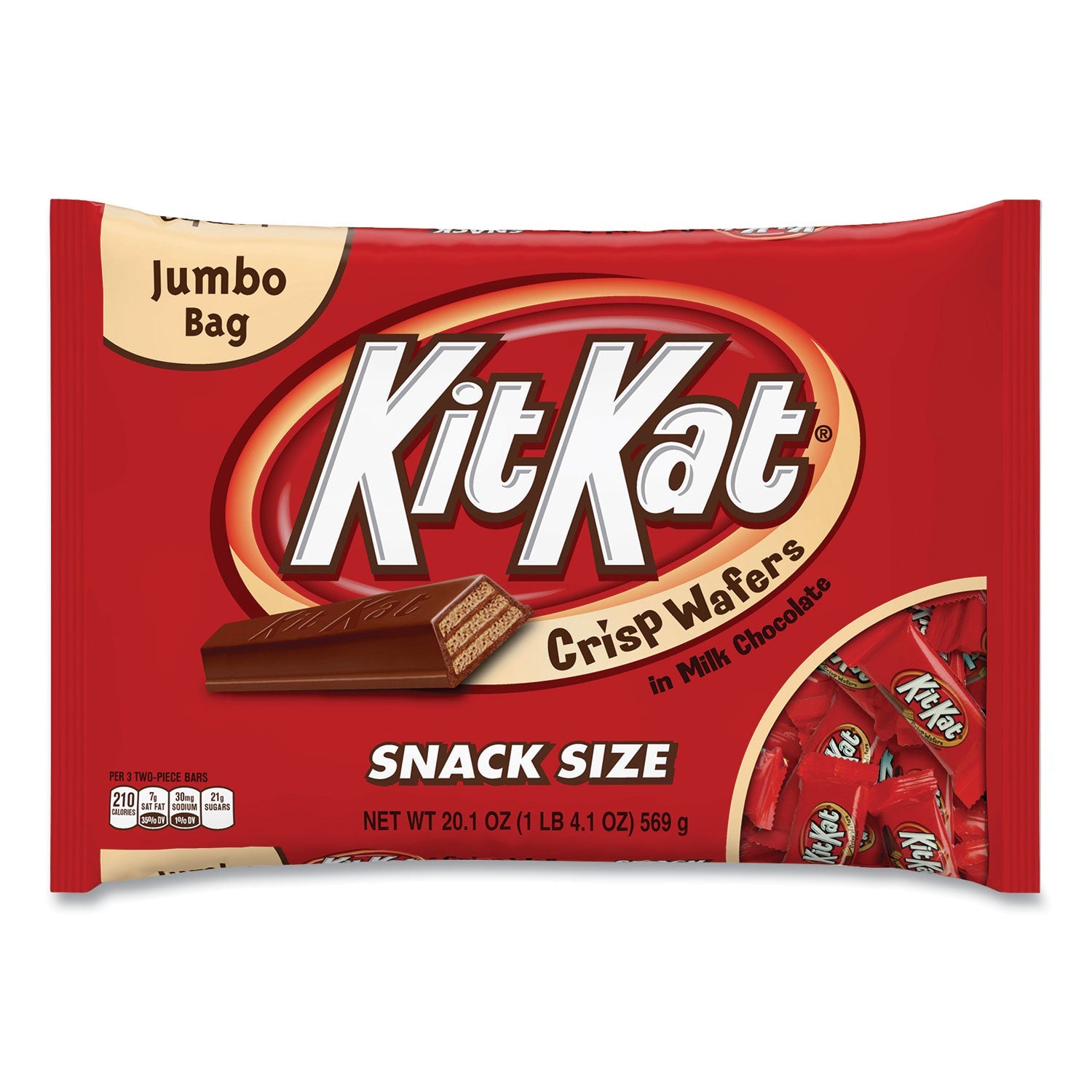 Kit Kat® Snack Size, Crisp Wafers in Milk Chocolate, 20.1 oz Bag