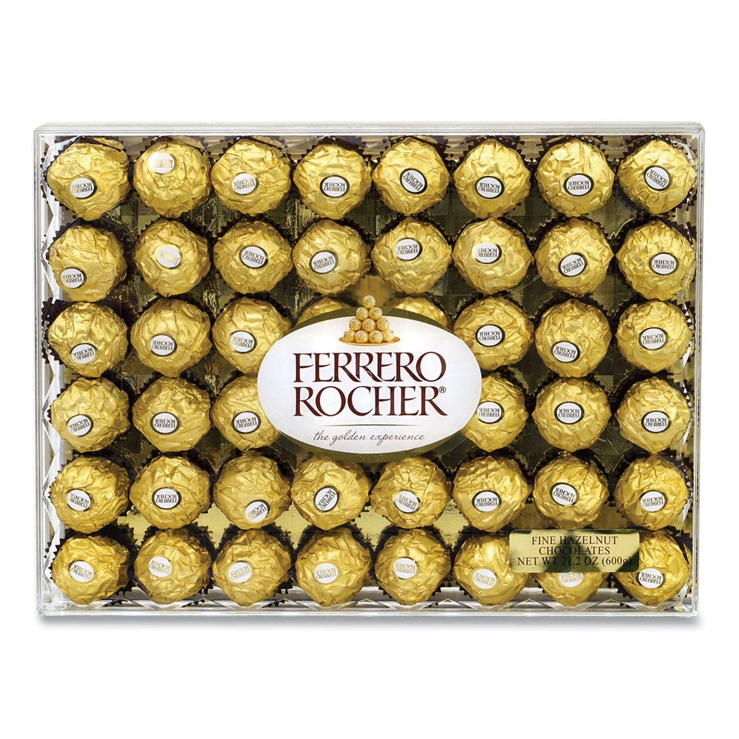 FERRERO ROCHER Hazelnut Chocolate Diamond Gift Box, 21.2 oz, 48 Pieces - Bloom Skins