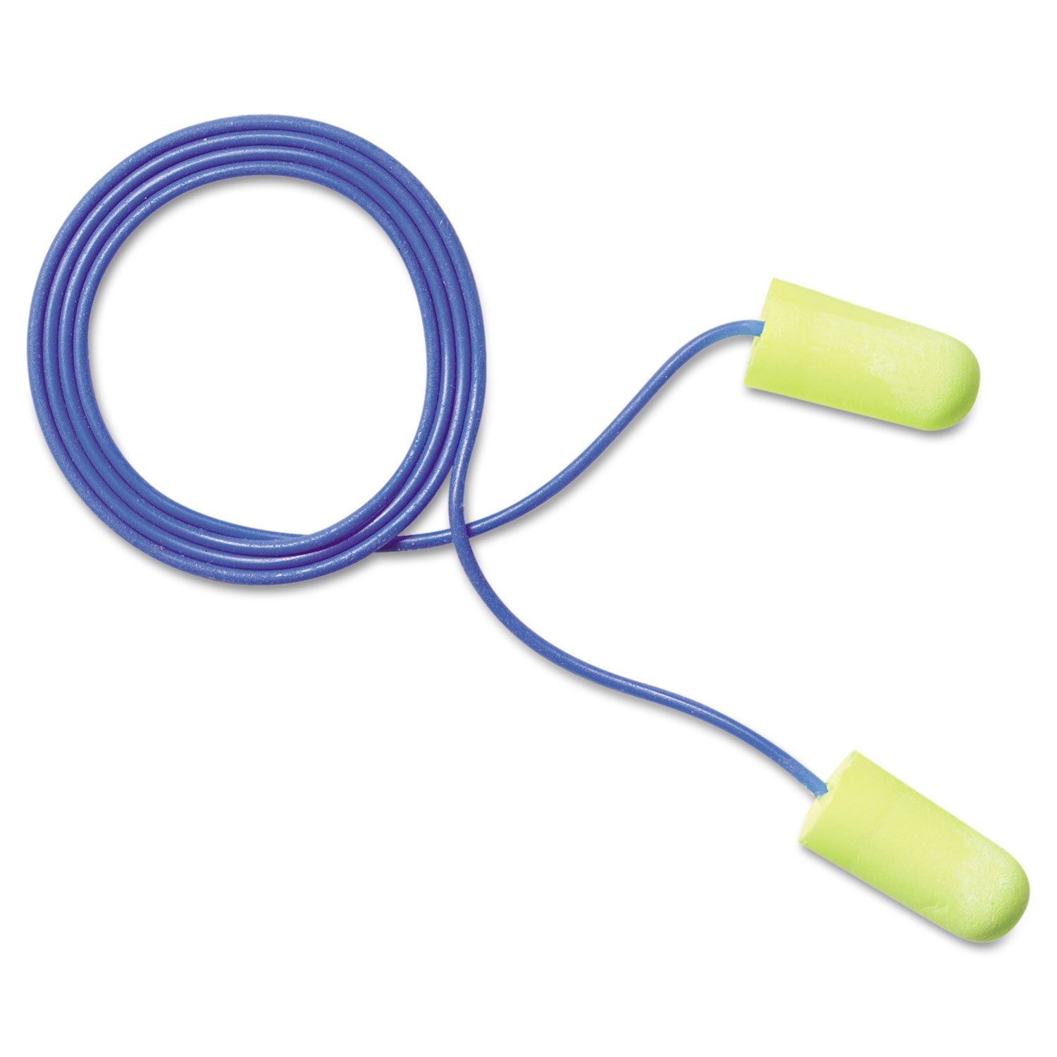 3M™ E-A-Rsoft Yellow Neon Soft Foam Earplugs, Corded, Regular Size, 200 Pairs/Box