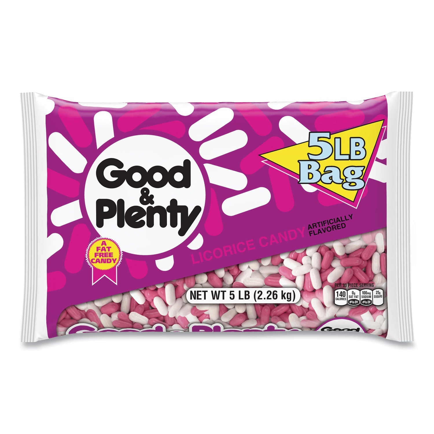 Good & Plenty Licorice Candy, 5 lb Bag