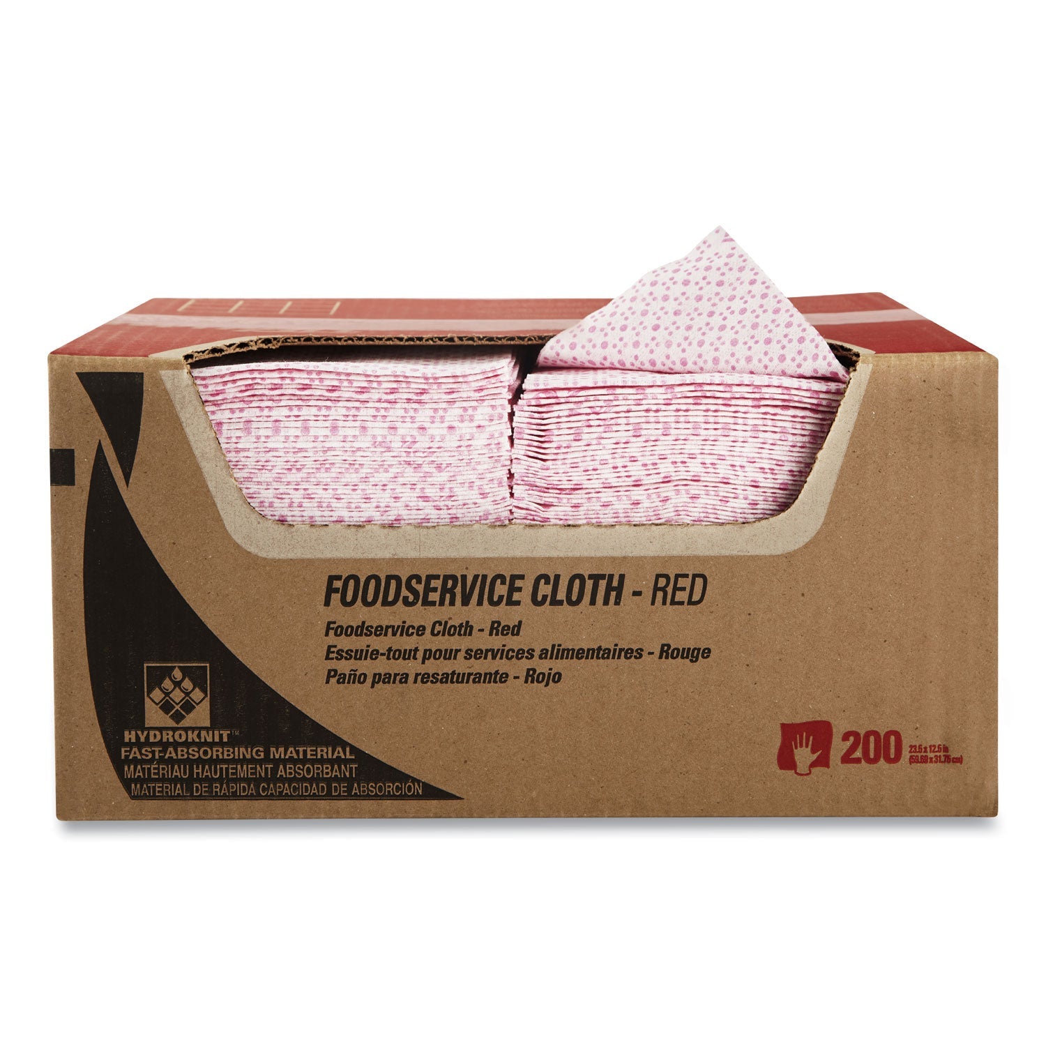 WypAll® Foodservice Cloths, 12.5 X 23.5, Red, 200/carton