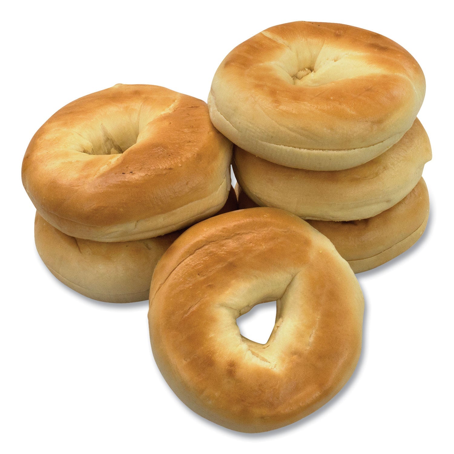 National Brand Fresh Plain Bagels, 6/Carton