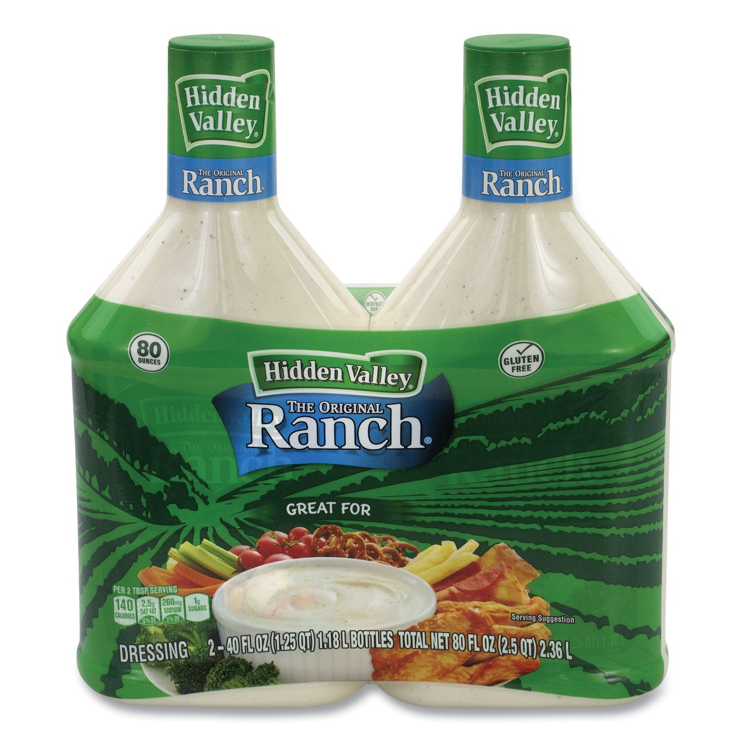 Hidden Valley® Original Ranch Dressing, 40 oz Bottle, 2 Bottles/Carton
