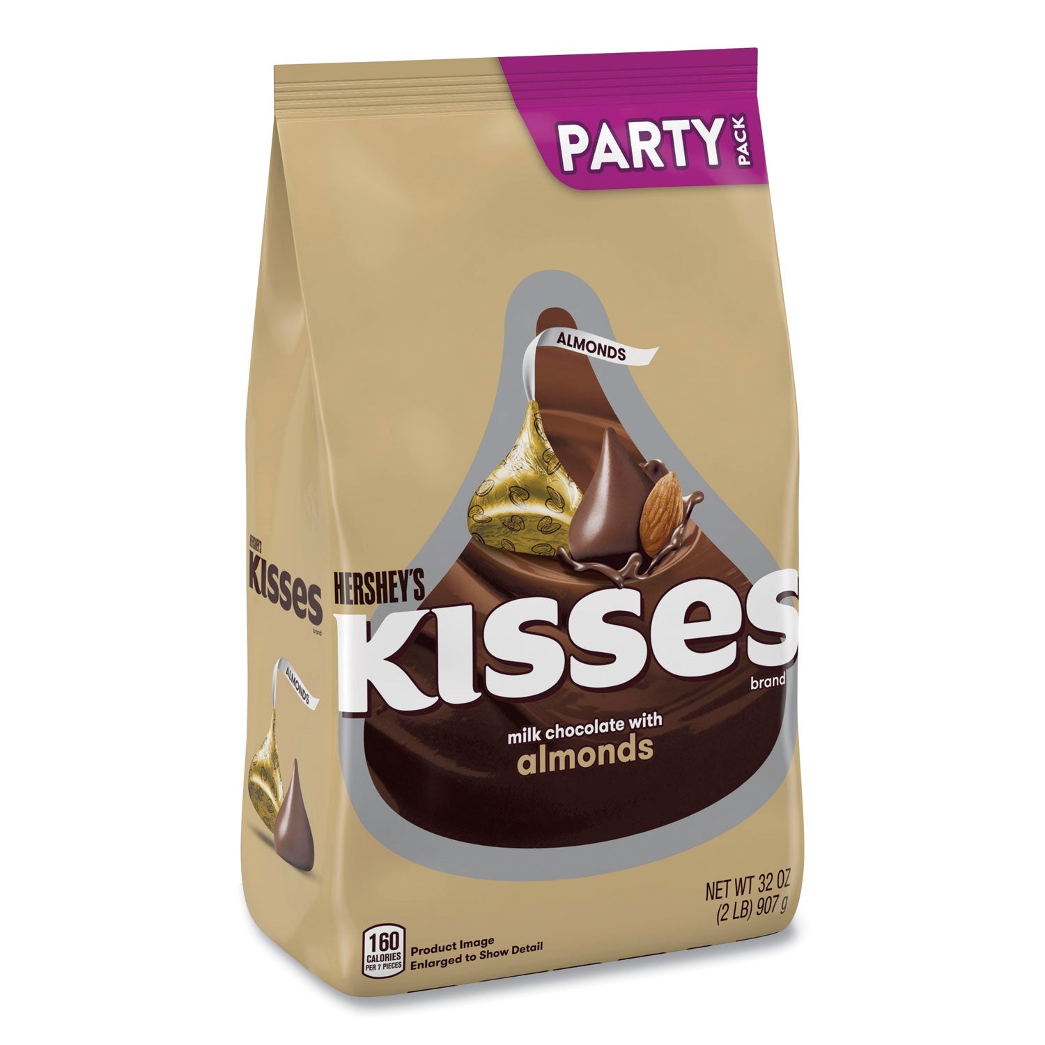 Hershey®'s KISSES Milk Chocolate with Almonds, Party Pack, 32 oz Bag - Bloom Skins