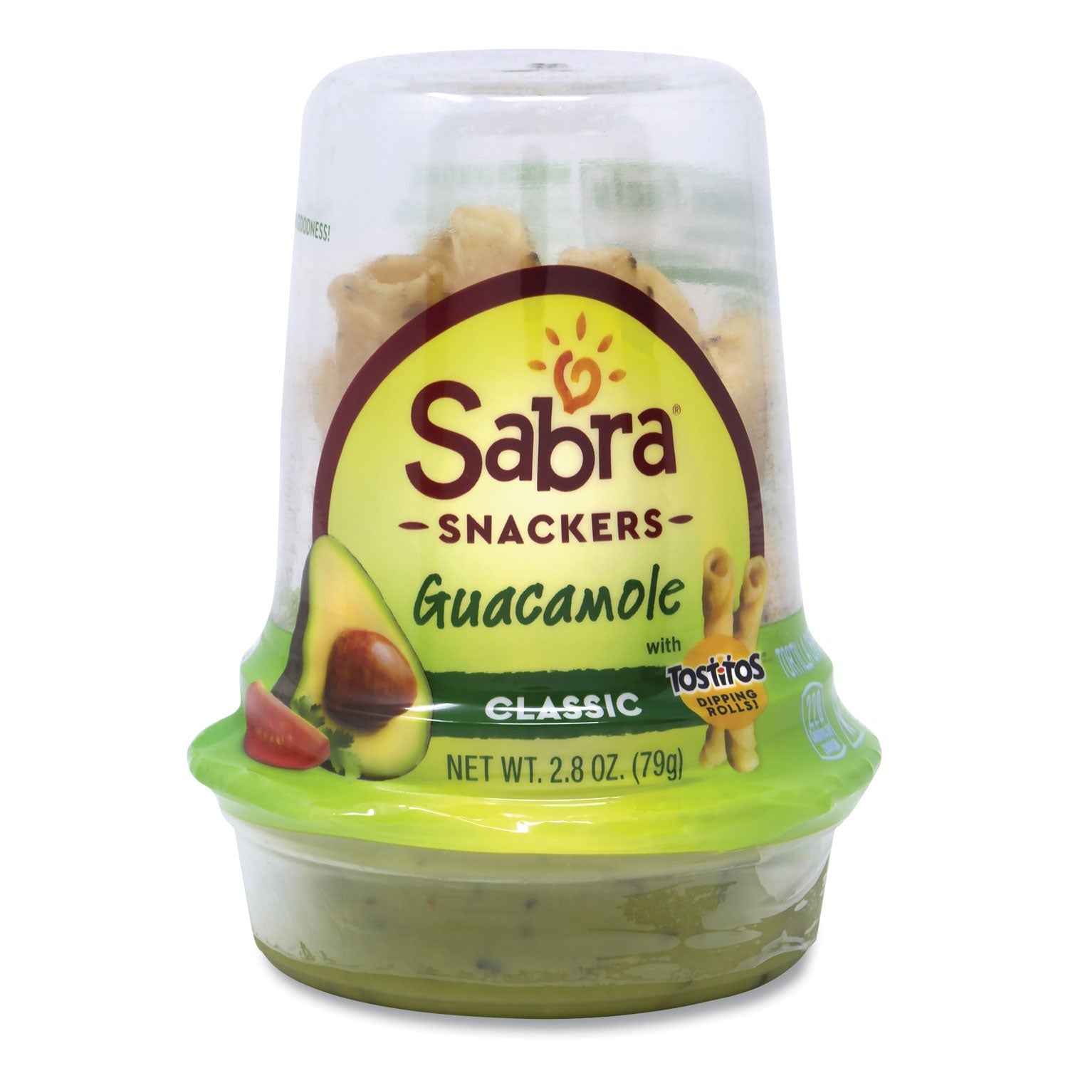 Sabra® Grab and Go Guacamole with Tostitos Tortilla Chips, 2.8 oz Cup, 6 Cups/Pack