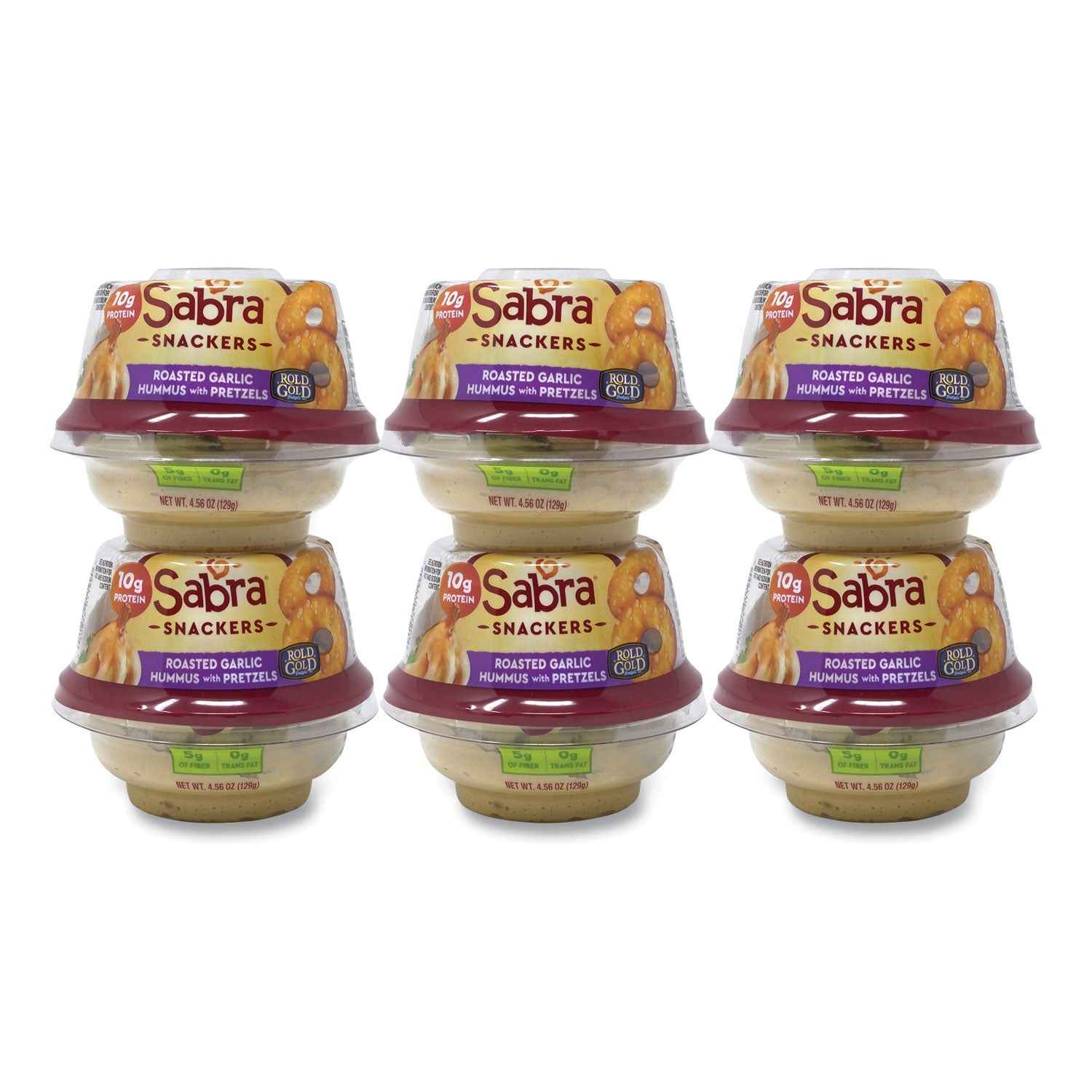 Sabra® Classic Hummus with Pretzel, 4.56 oz Cup, 6 Cups/Pack