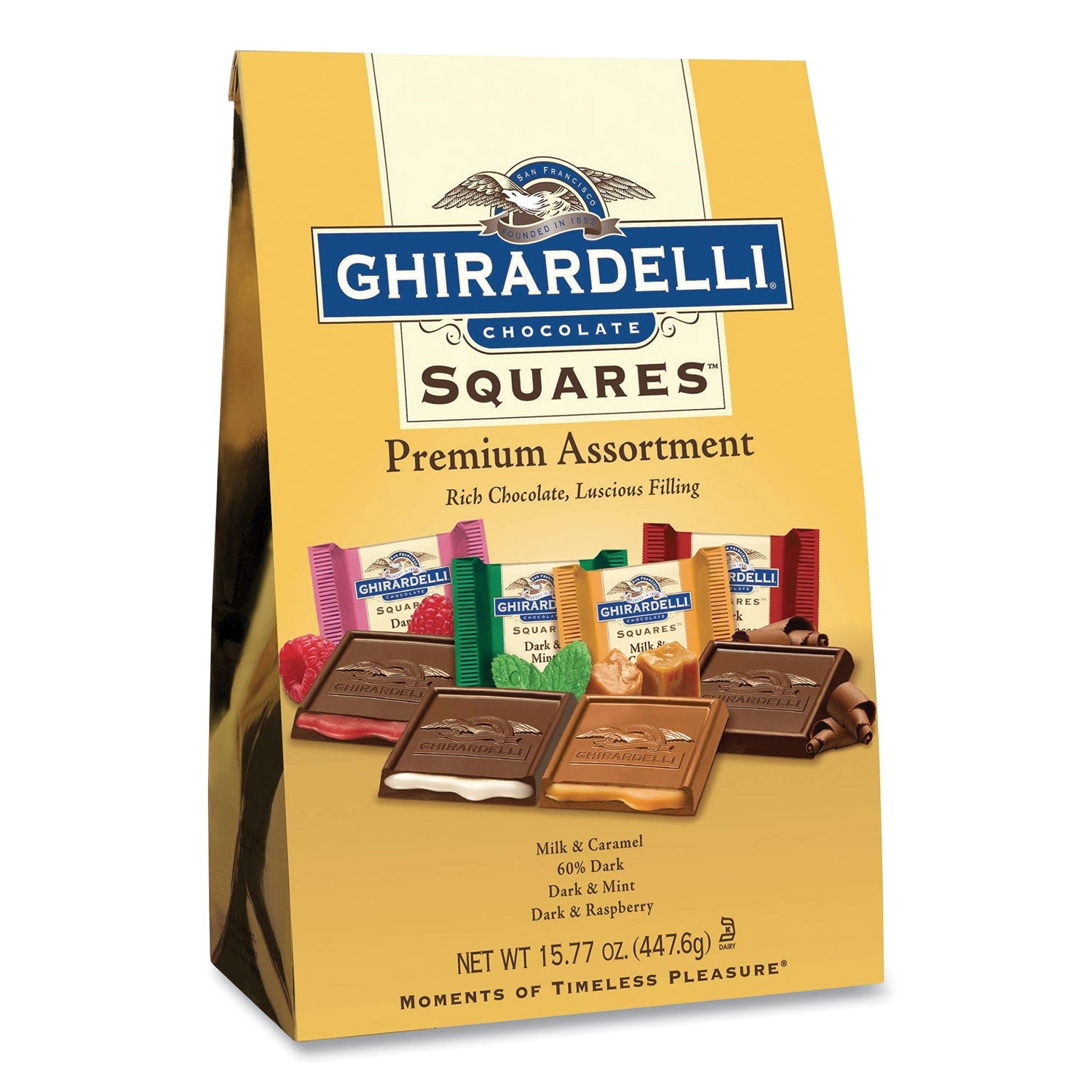 Ghirardelli® Premuim Assorted Dark and Milk Chocolate Squares, 15.77 oz Bag