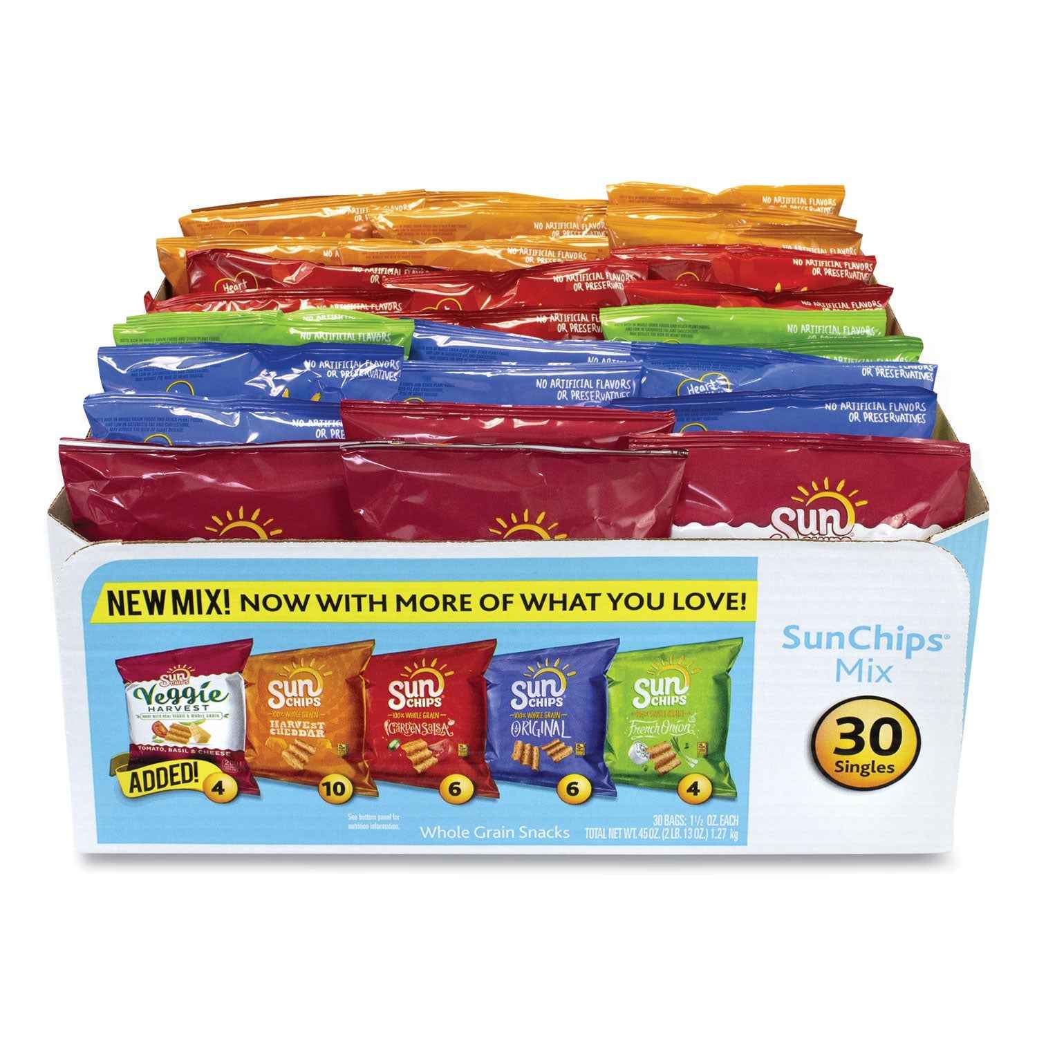 SunChips® Variety Mix, Assorted Flavors, 1.5 oz Bags, 30 Bags/Carton