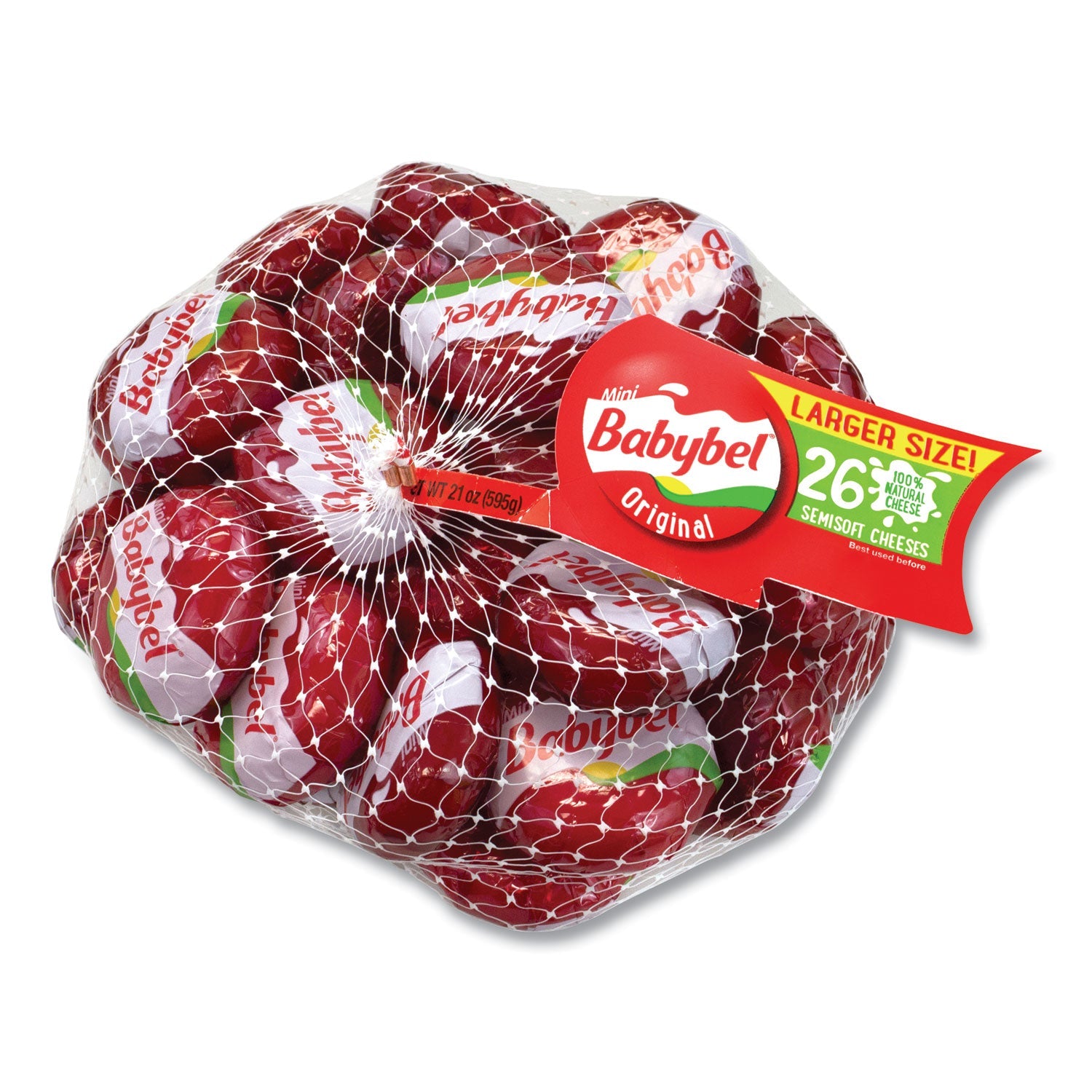 Mini Babybel® Cheese Wheels, Original, 21 oz Bag, 26 Wheels/Carton - Bloom Skins