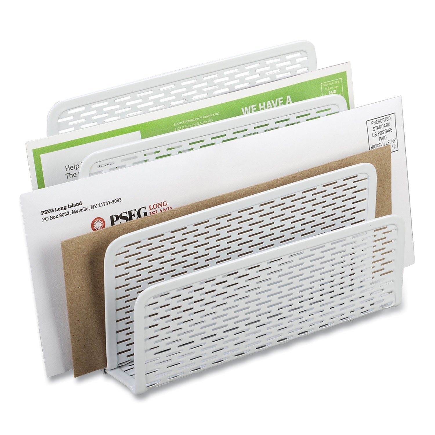 Punched Metal Letter Sorter | White | Artistic®