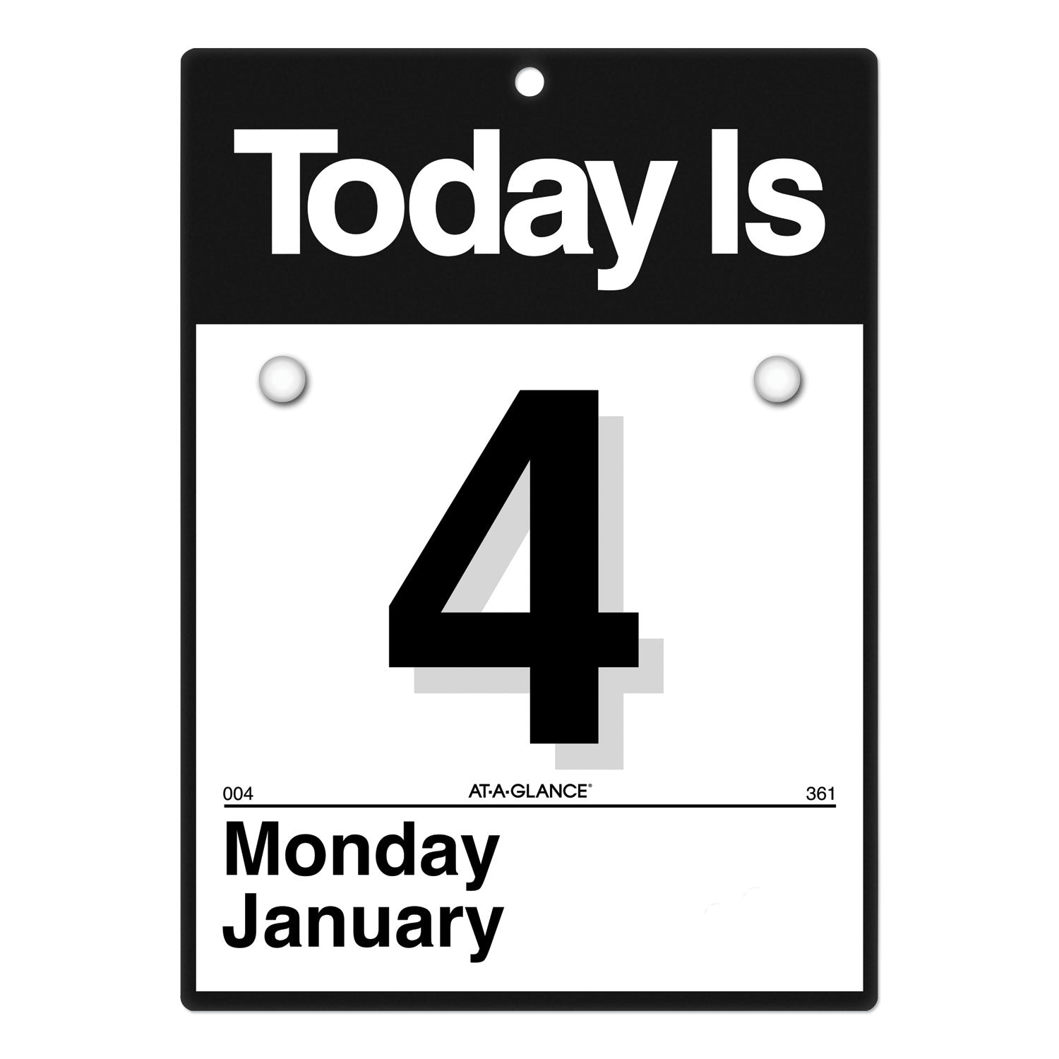 AT-A-GLANCE® Today Is Wall Calendar, 6.63 x 9.13, White Sheets, 12-Month (Jan to Dec): 2025